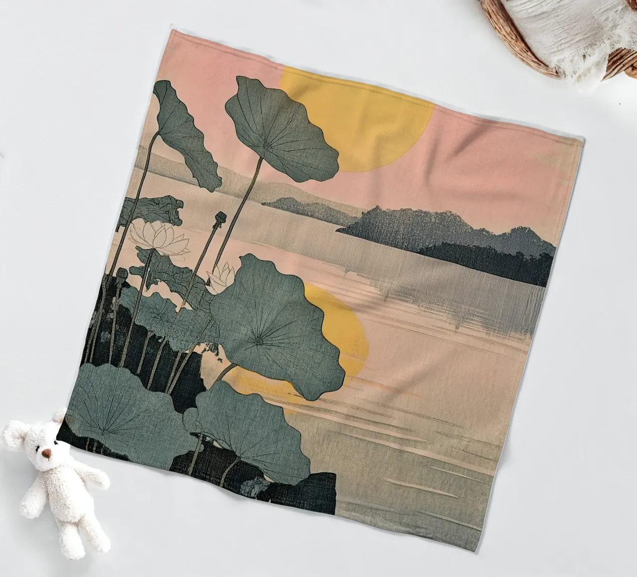 Sunset fleece blanket by Ukiyo Visions