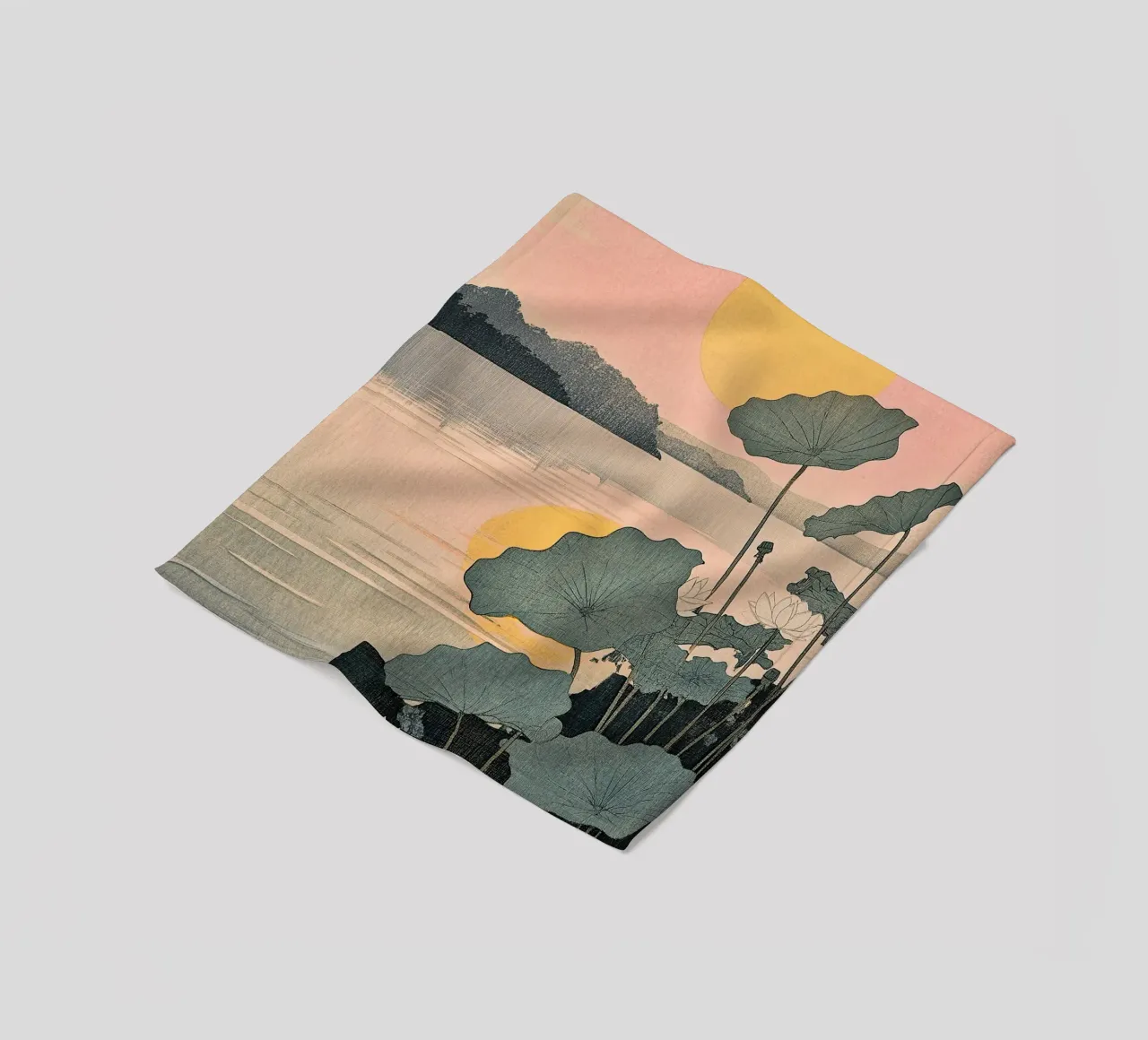 Sunset fleece blanket by Ukiyo Visions