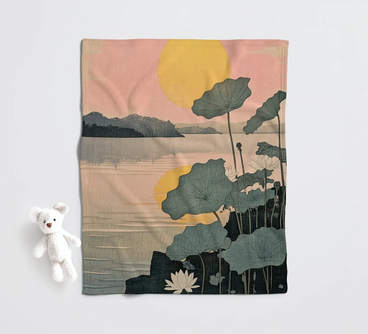 Sunset fleece blanket by Ukiyo Visions