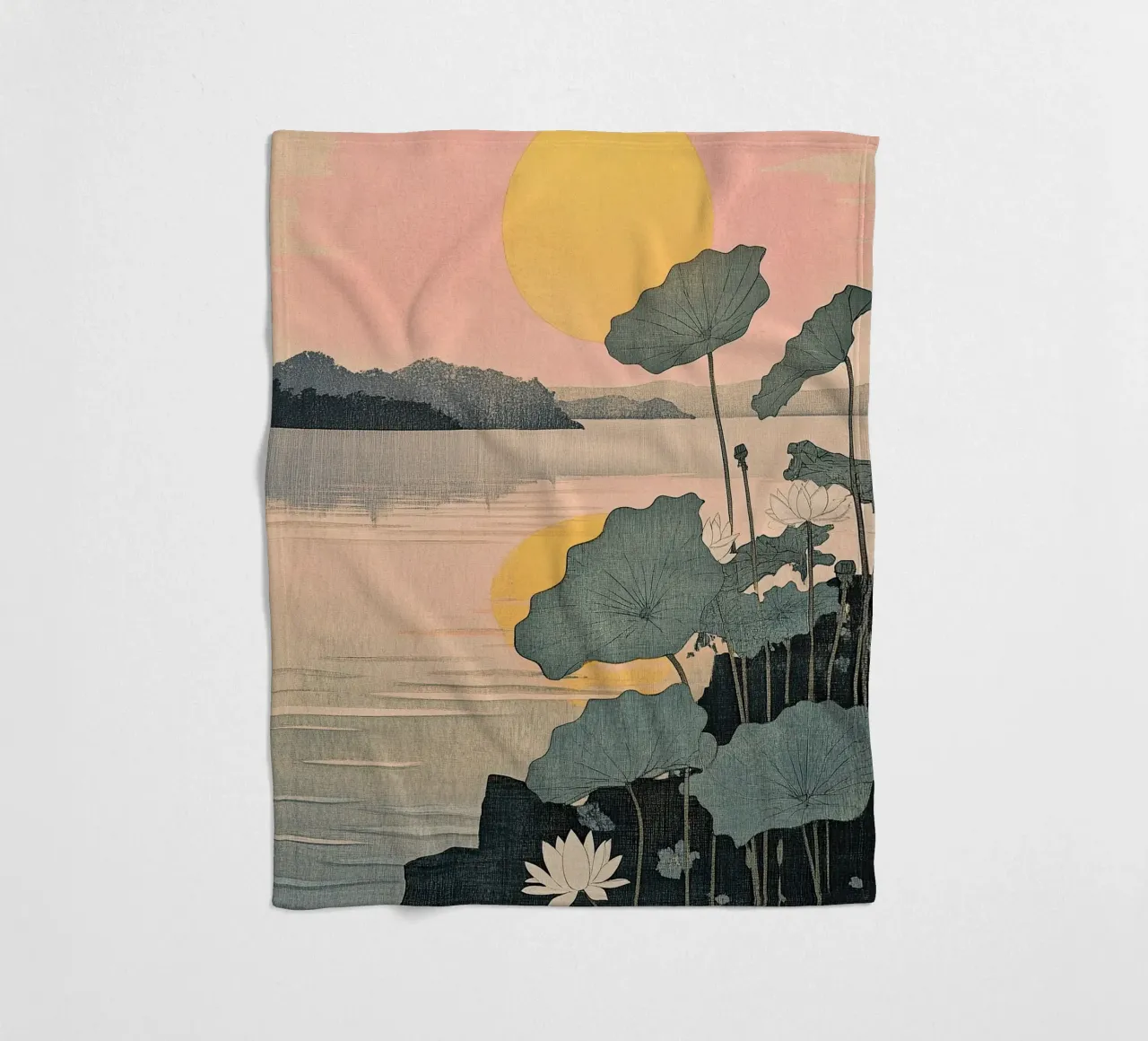 Sunset fleece blanket by Ukiyo Visions