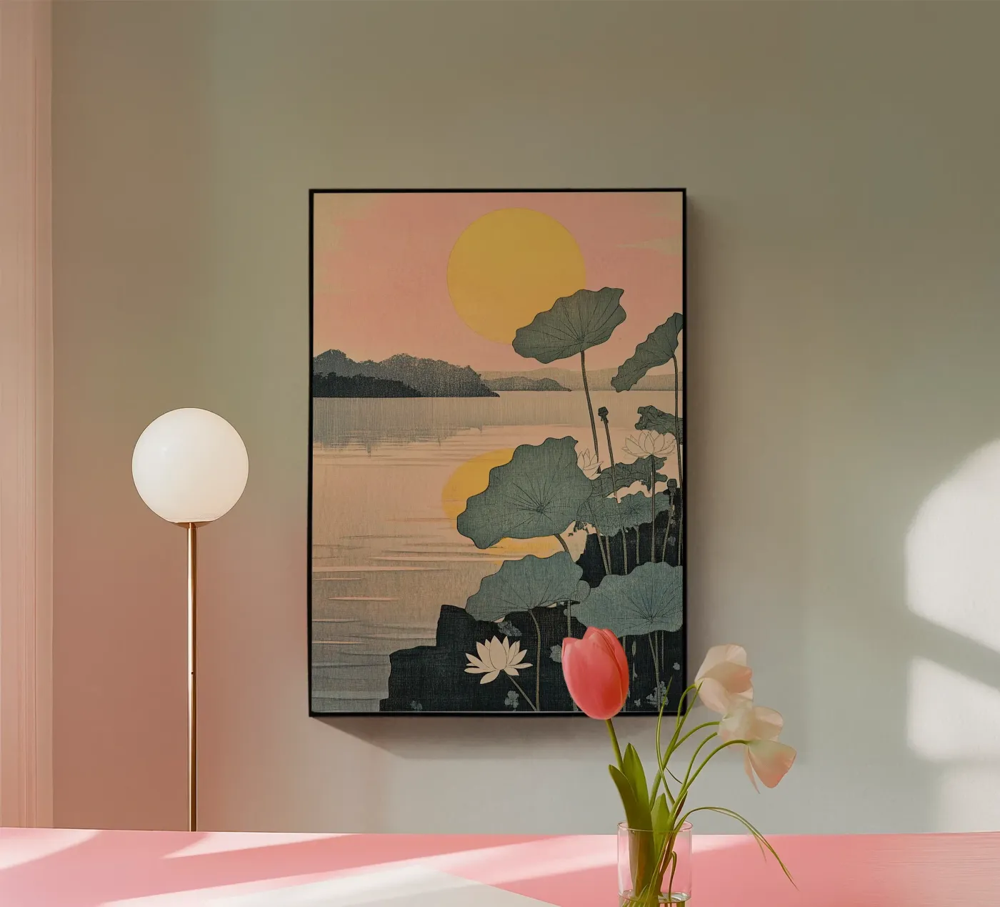 Zonsondergang acryl van Ukiyo Visions