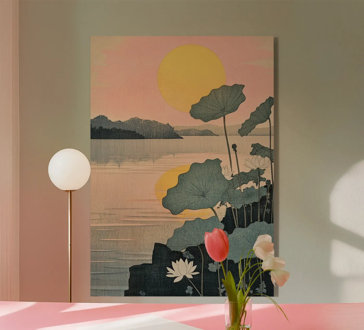 Zonsondergang acryl van Ukiyo Visions