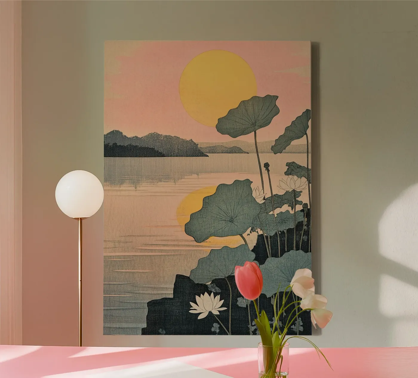 Sunset Leinwand von Ukiyo Visions