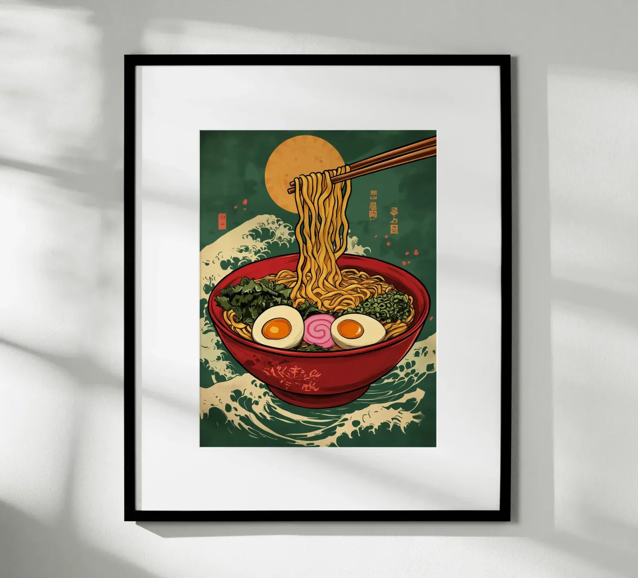Ramen giapponese artistico poster con telaio in alluminio da Spice & Style