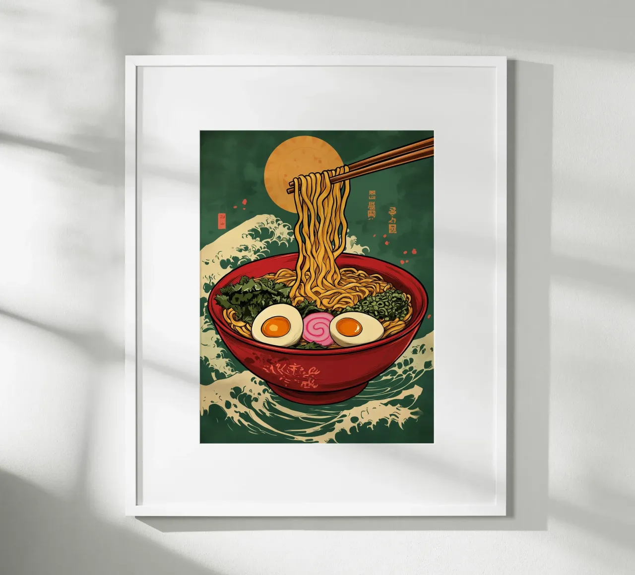 Ramen giapponese artistico poster con telaio in alluminio da Spice & Style