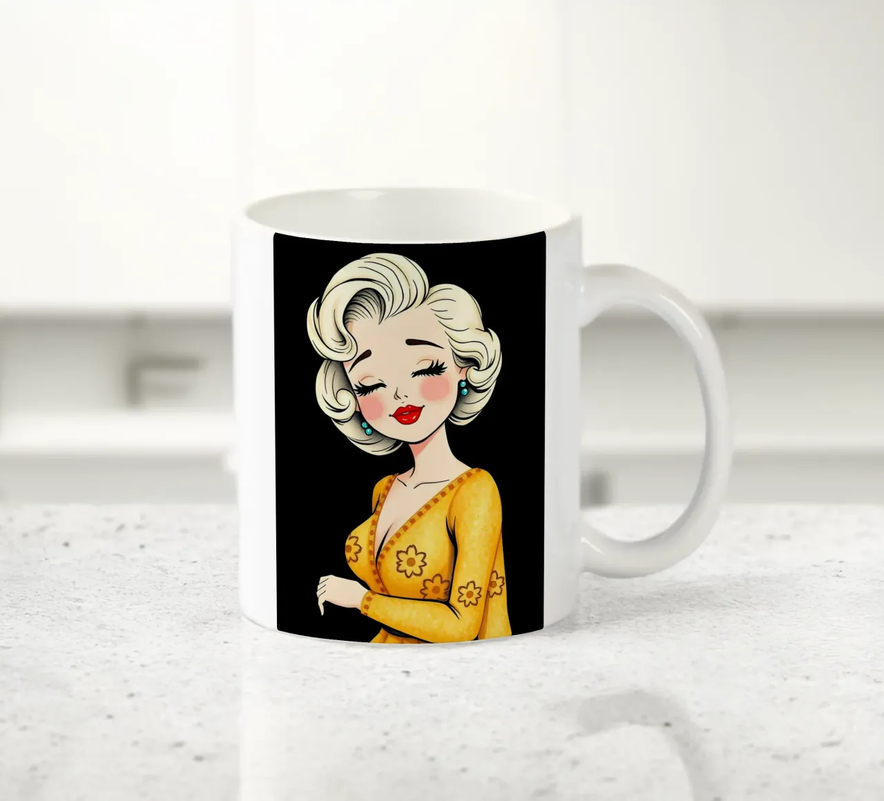 MARILYN MONROE tazza in ceramica da COLLEEN CRAFTS