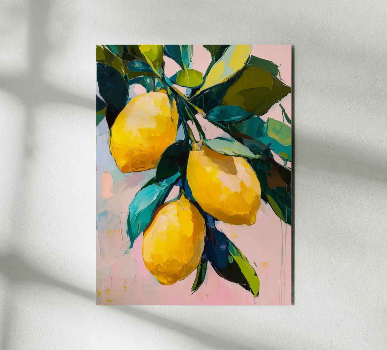 Limoni in vernice strutturata alluminio dibond da Spice & Style