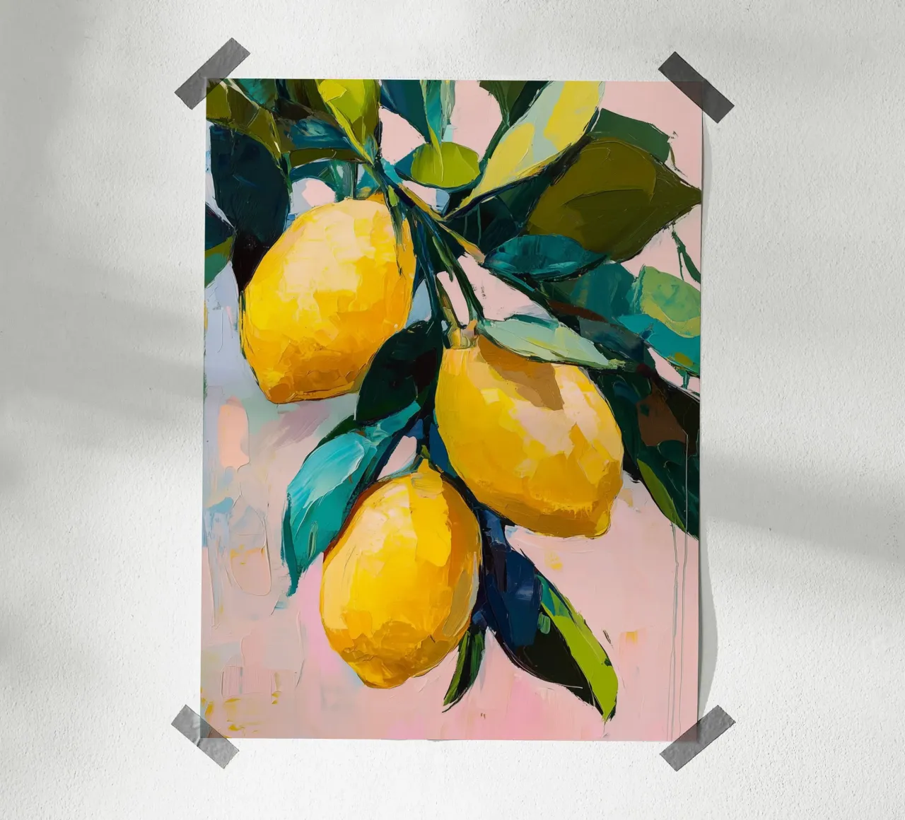Limoni in vernice strutturata poster da Spice & Style