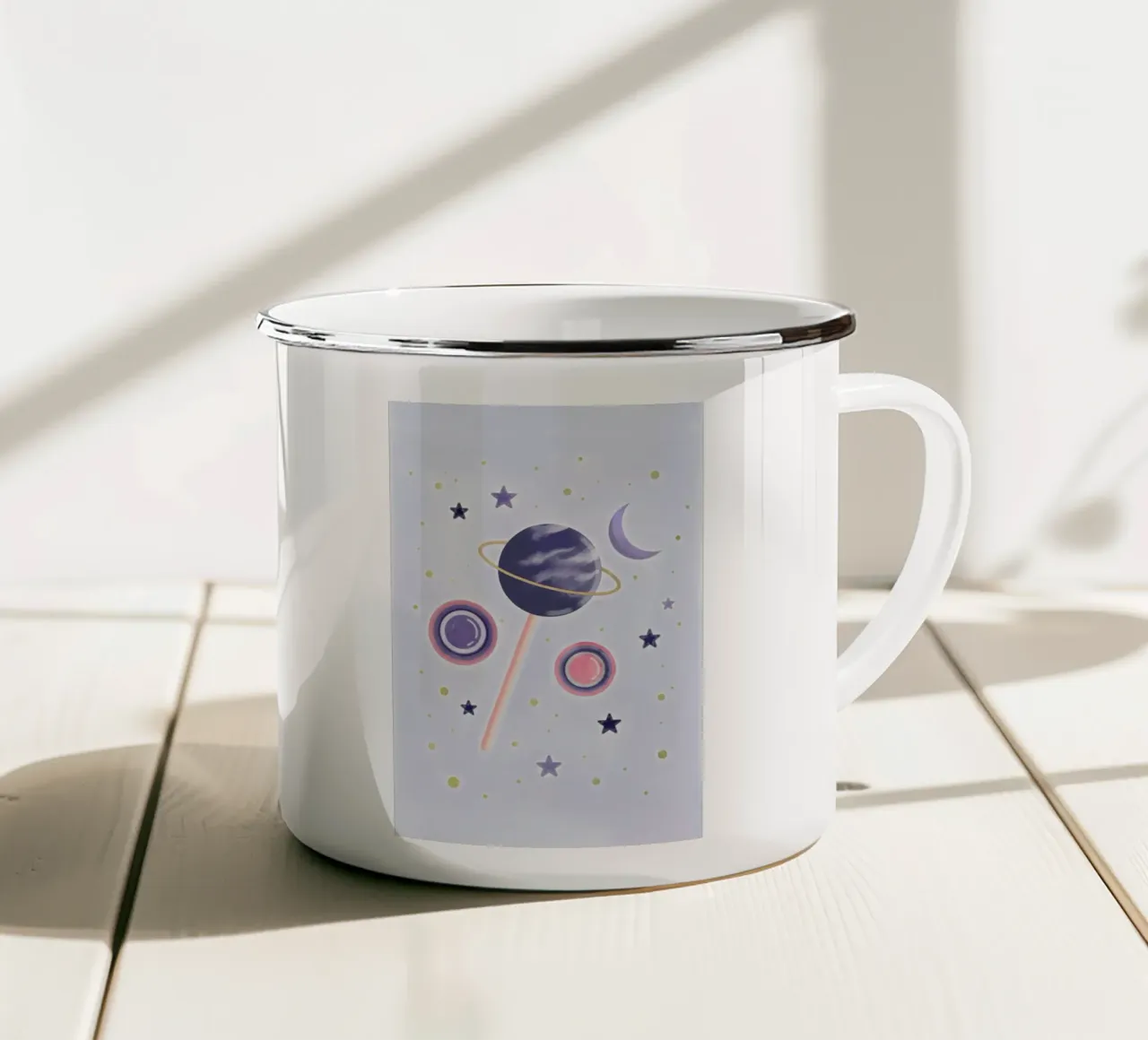 Lollipop Planet tazza in smalto da cafelab