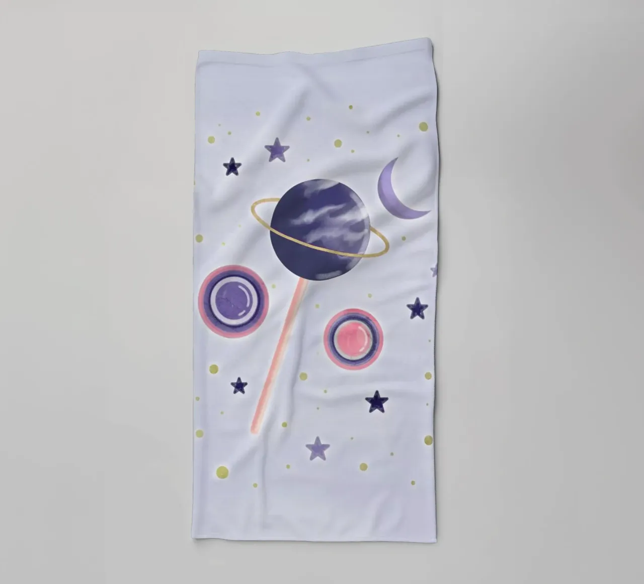 Lollipop Planet asciugamano da bagno da cafelab