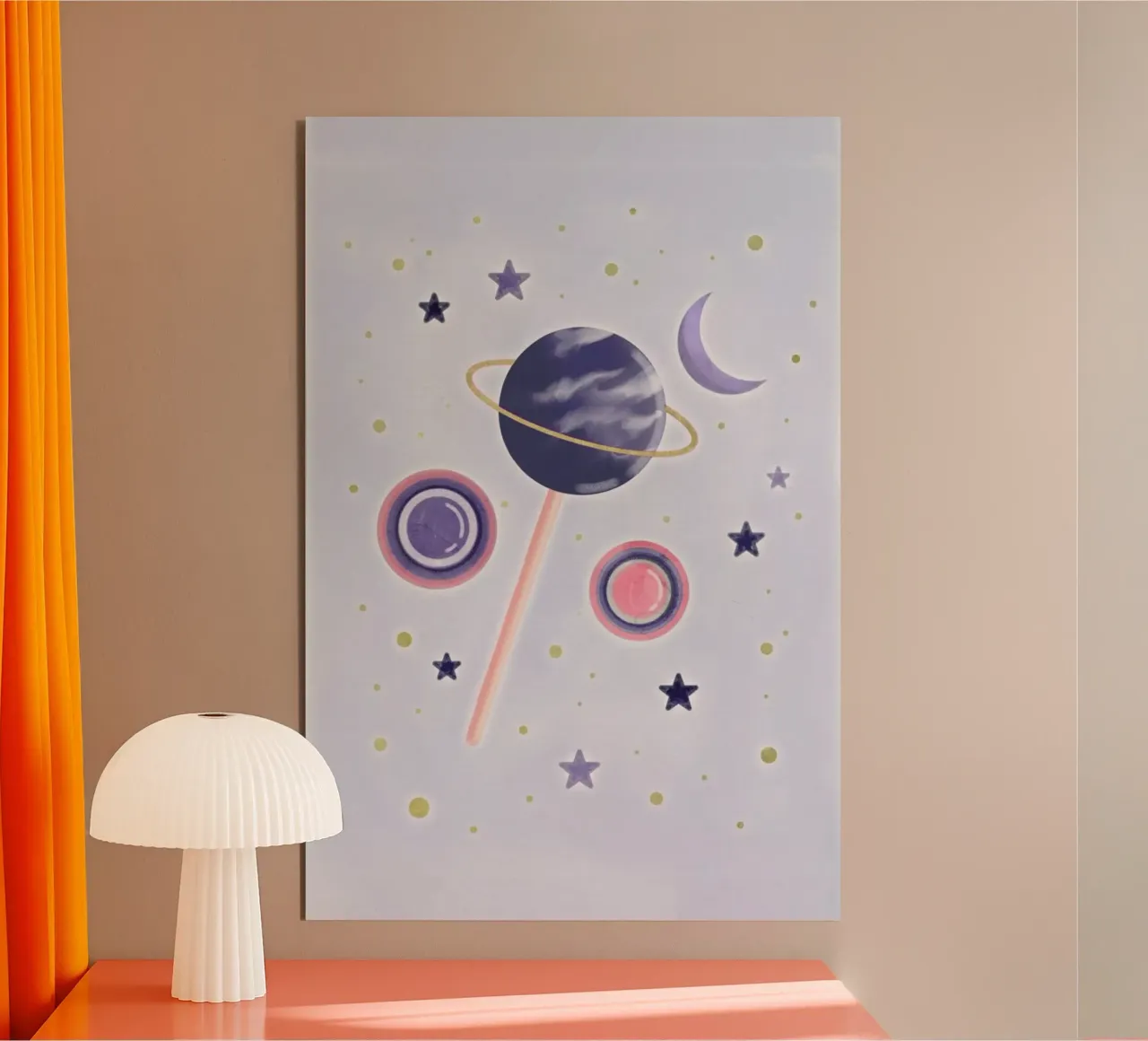 Lollipop Planet alluminio dibond da cafelab