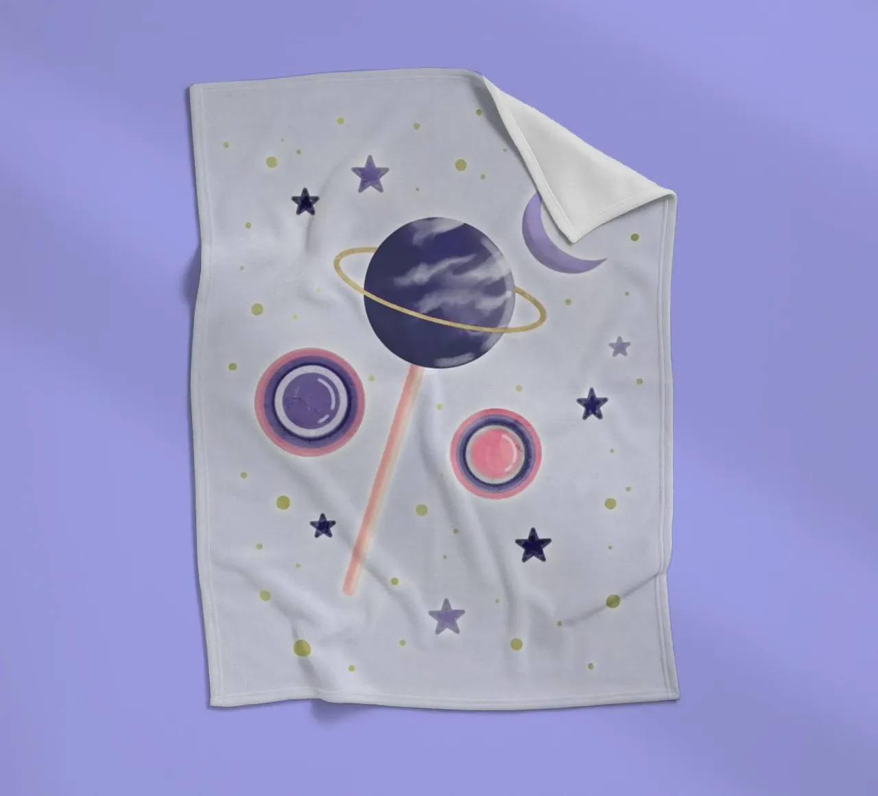 Lollipop Planet coperta in pile da cafelab