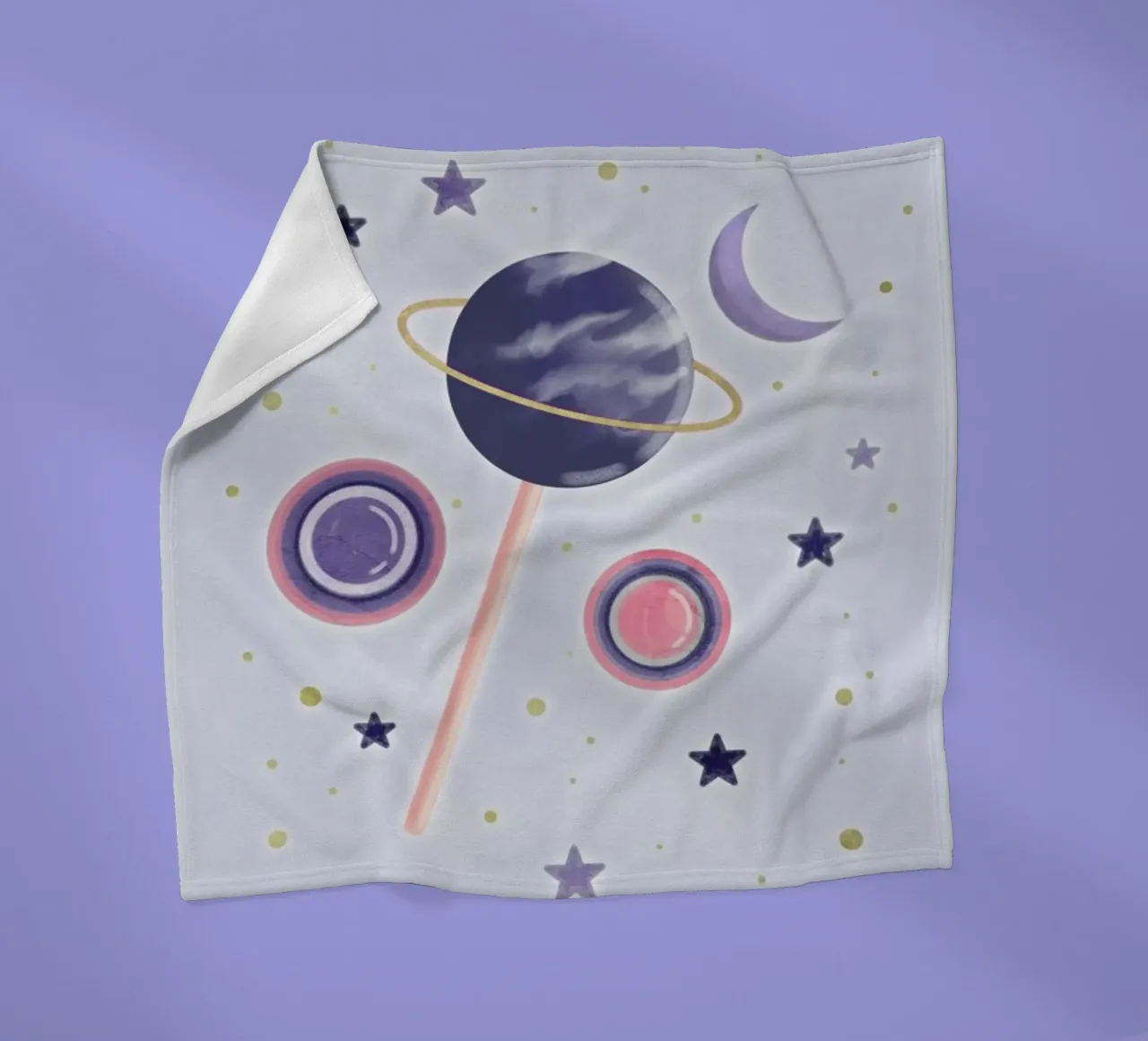 Lollipop Planet coperta in pile da cafelab