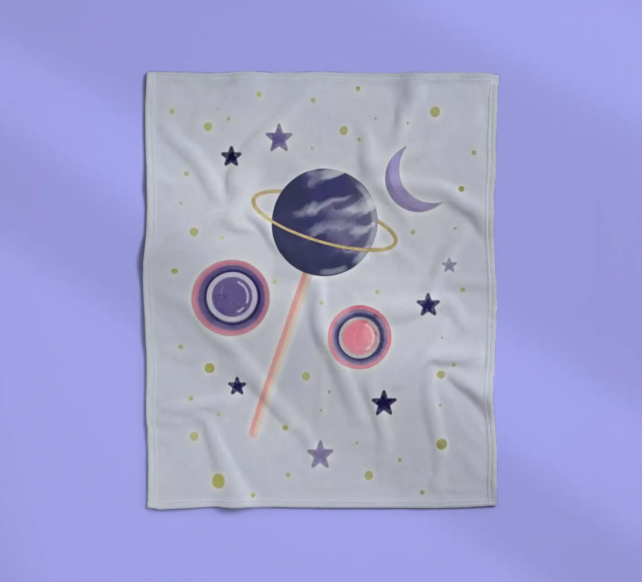 Lollipop Planet coperta in pile da cafelab