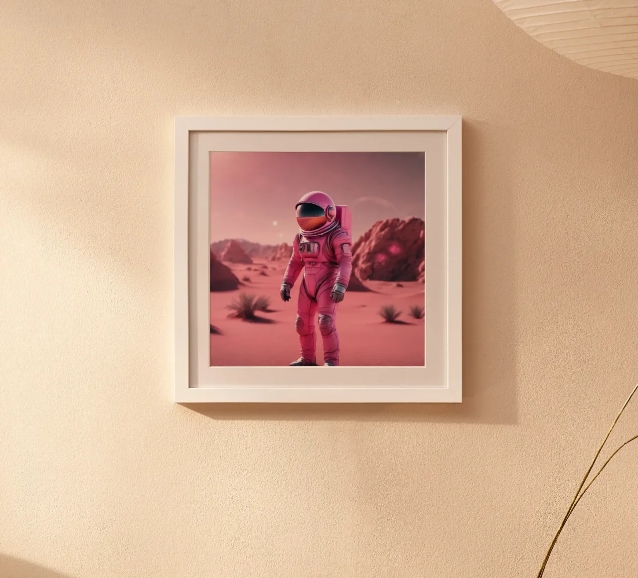 Pinky poster con telaio in legno da Flo Klein