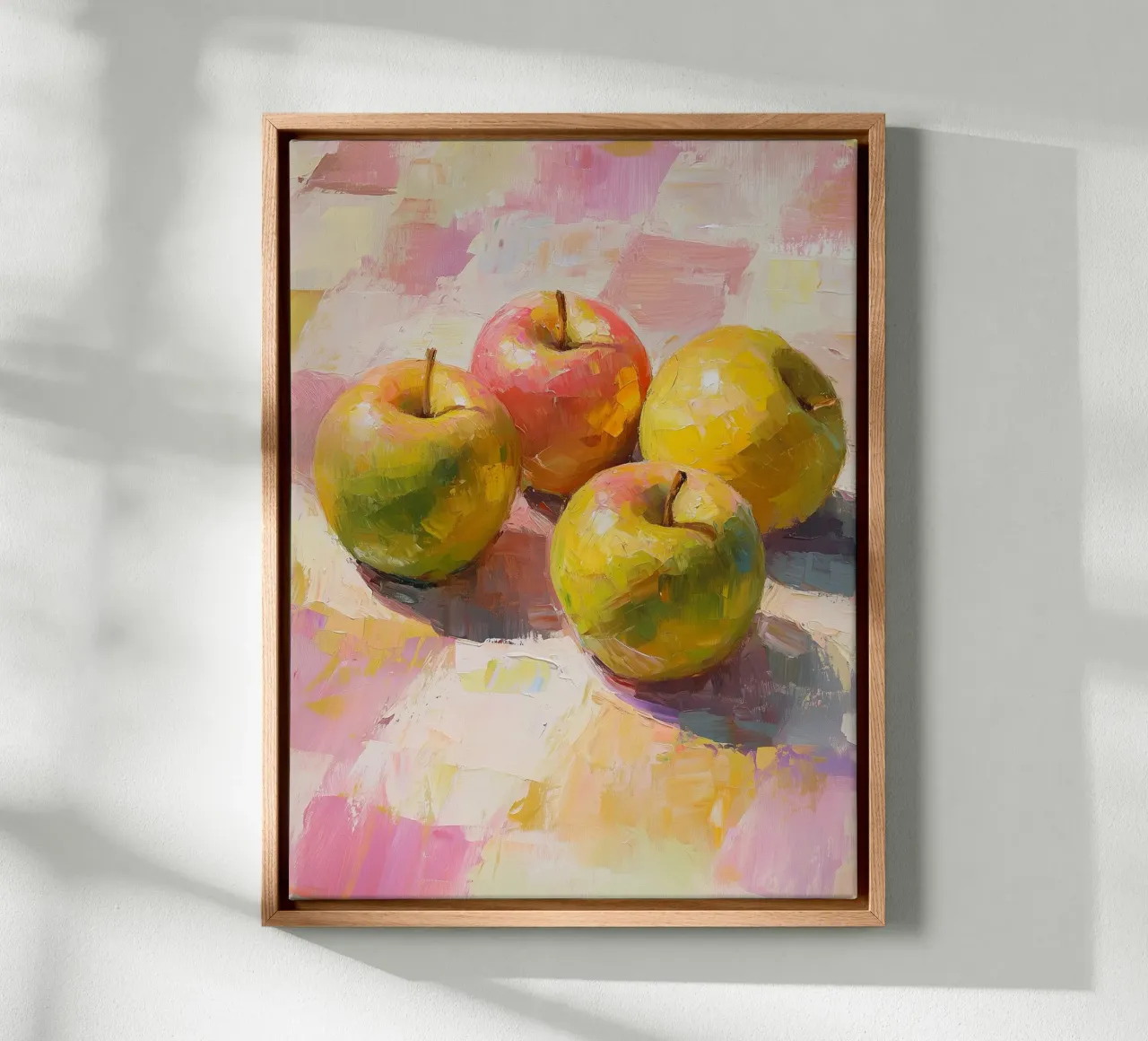 Appels in structuurverf canvas met Baklijst van Spice & Style