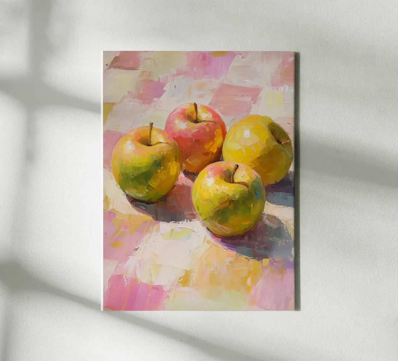 Appels in structuurverf canvas met Baklijst van Spice & Style