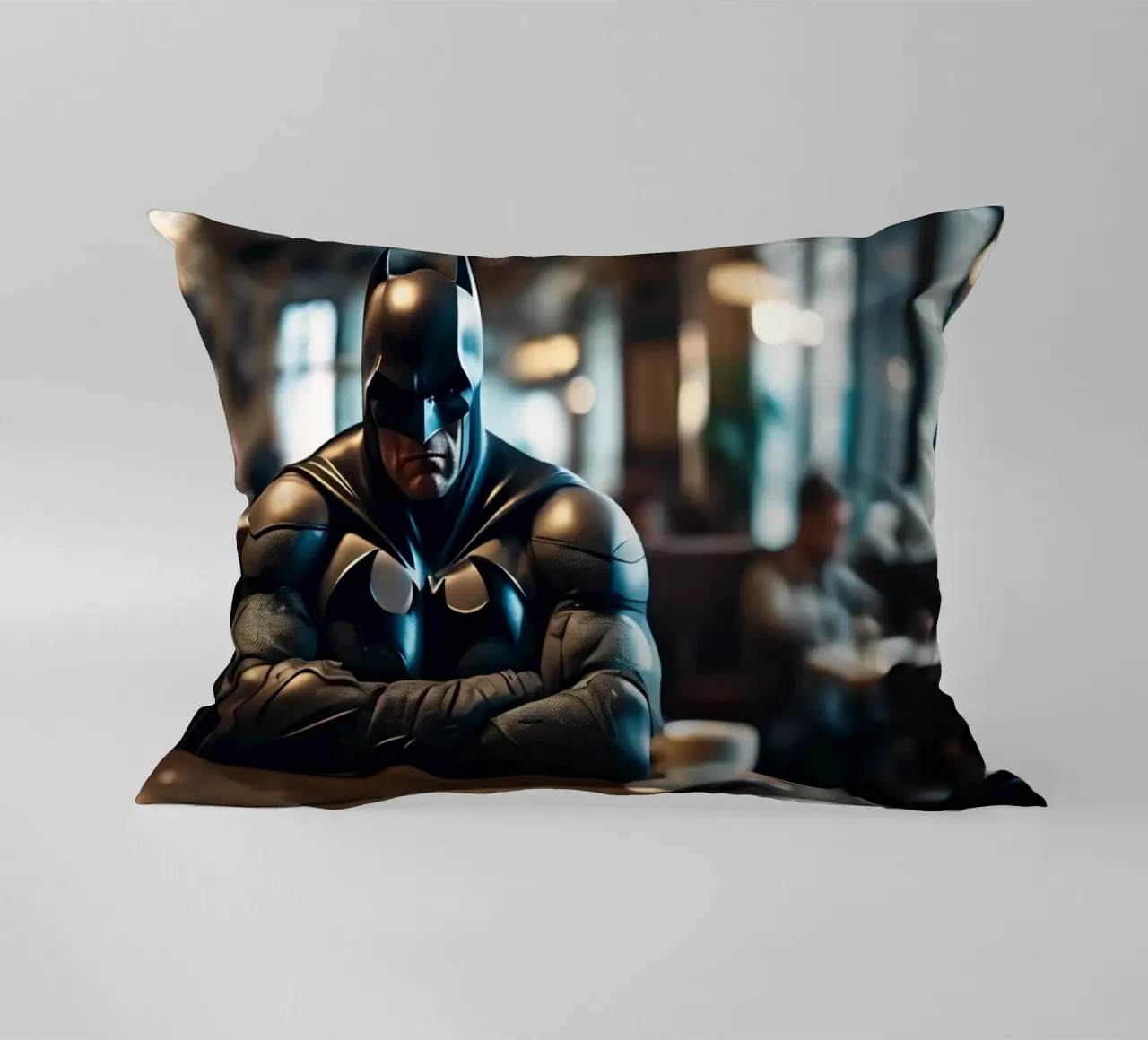 Grumpy Batman cuscino da Flo Klein