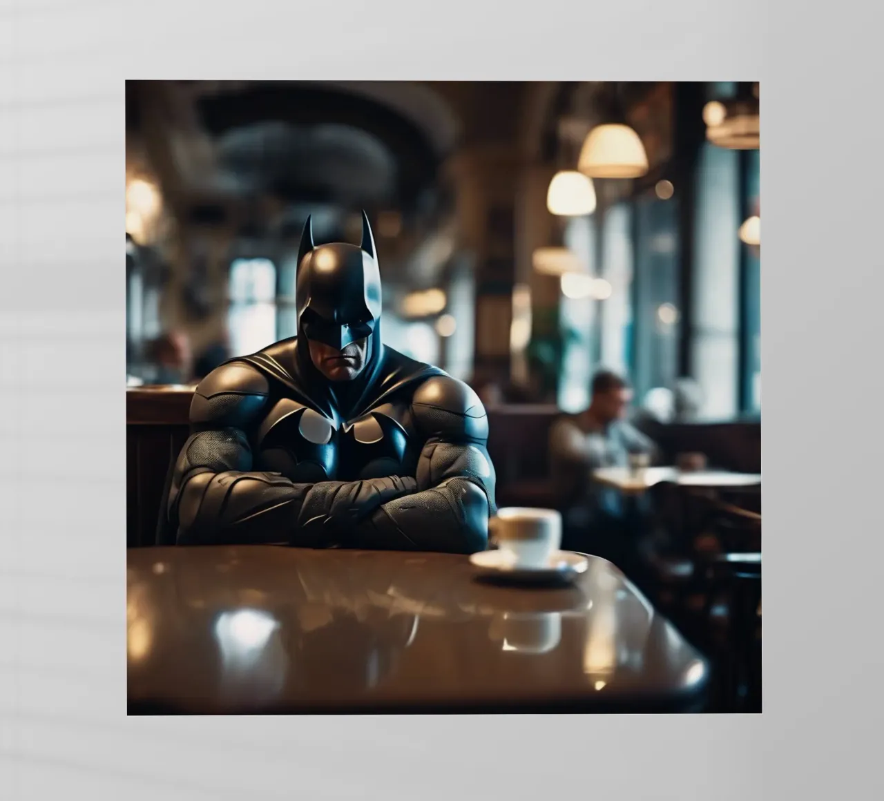 Grumpy Batman pellicola backlit da Flo Klein