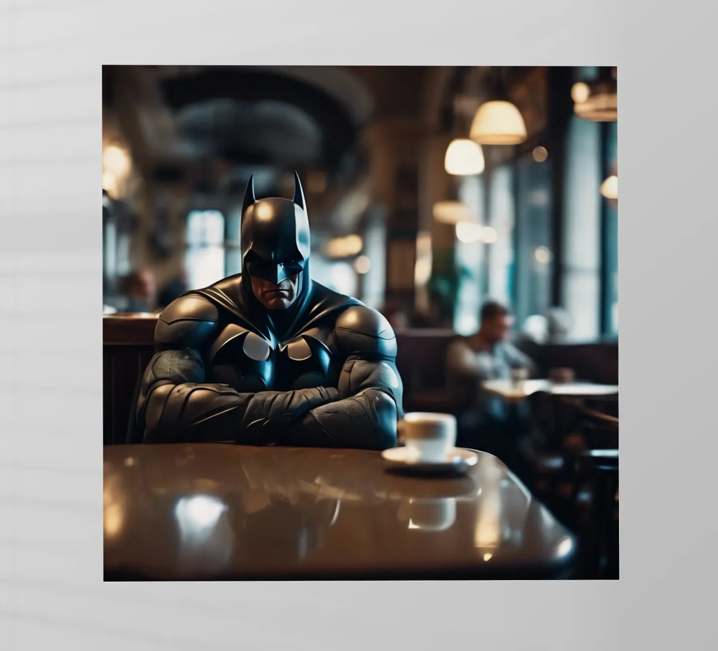 Grumpy Batman pellicola backlit da Flo Klein Gallery