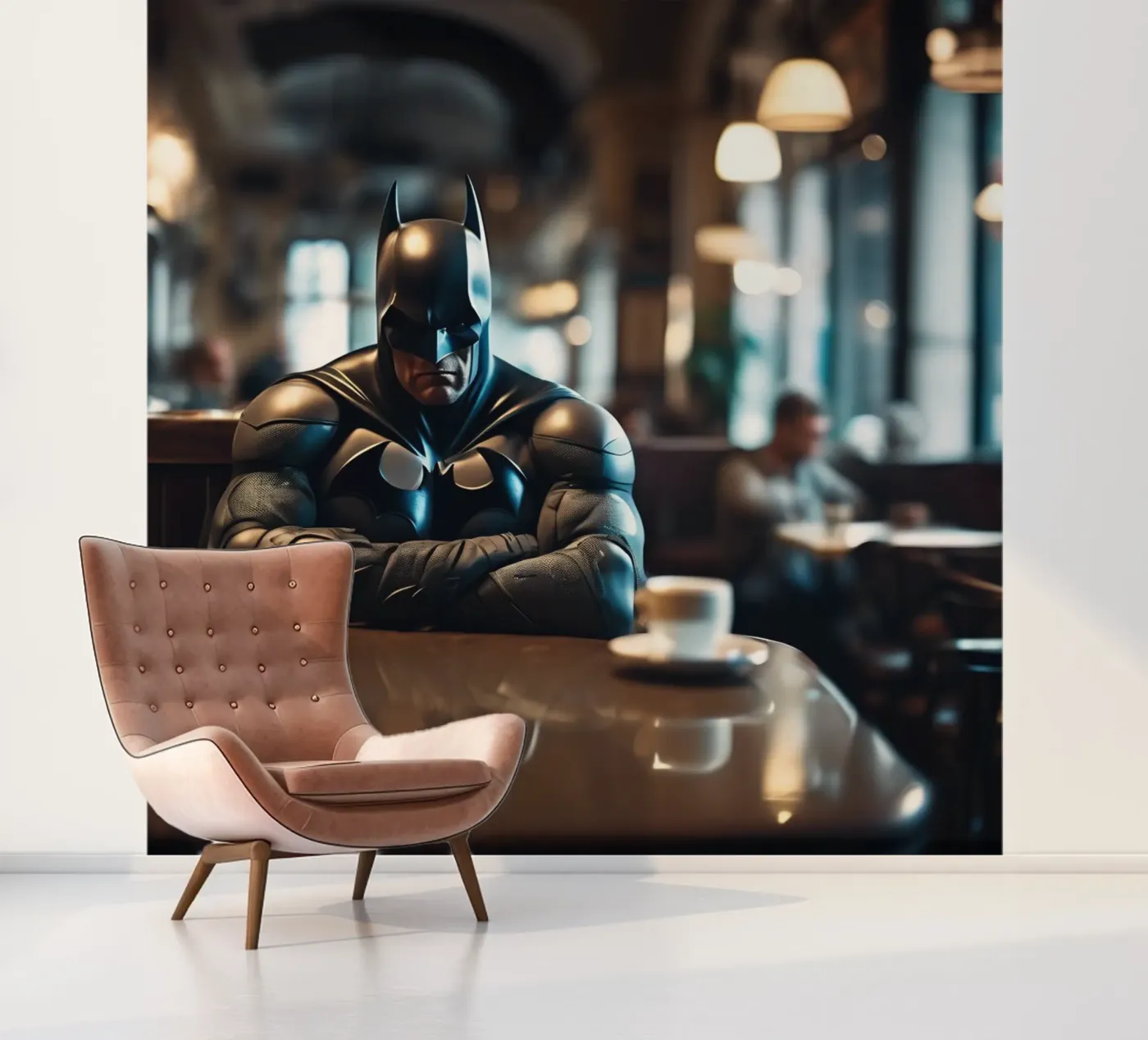 Grumpy Batman fotobehang van Flo Klein Gallery