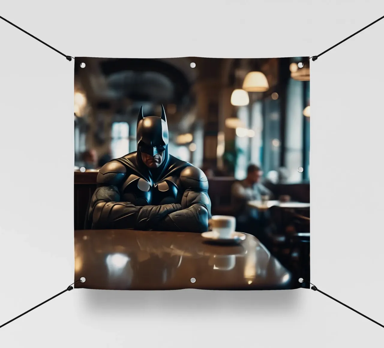 Grumpy Batman telo in pvc da Flo Klein
