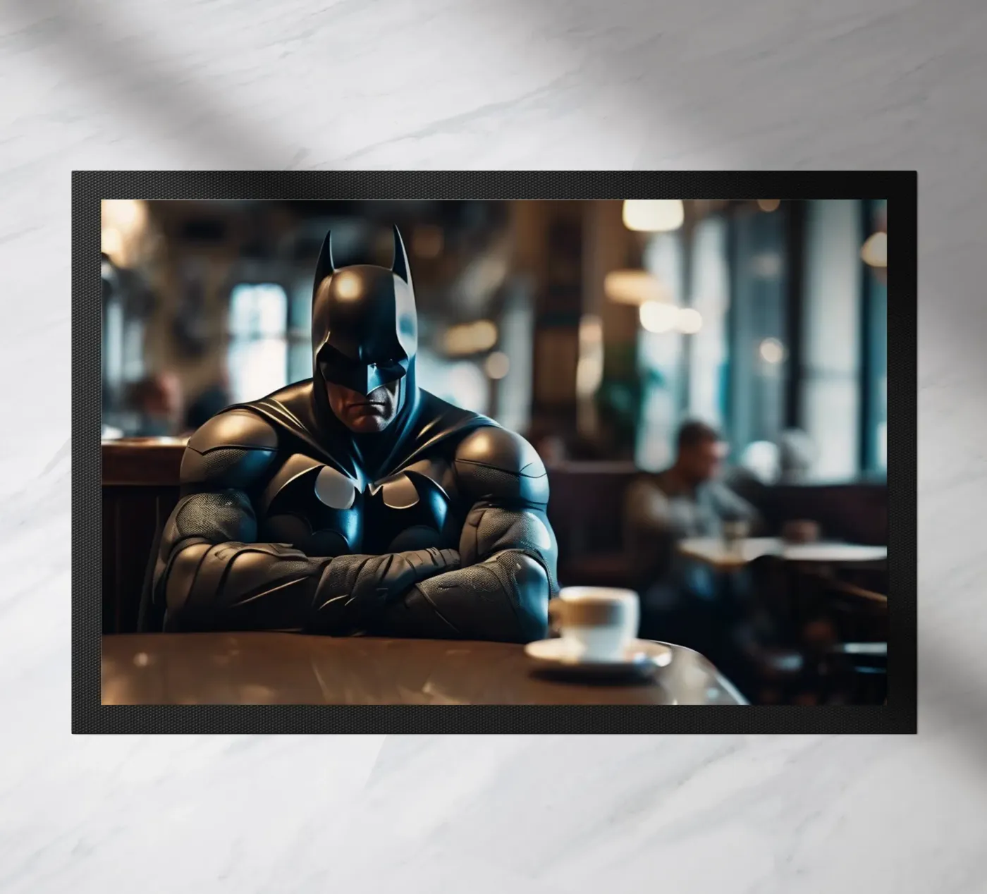 Grumpy Batman Fußmatte von Flo Klein Gallery
