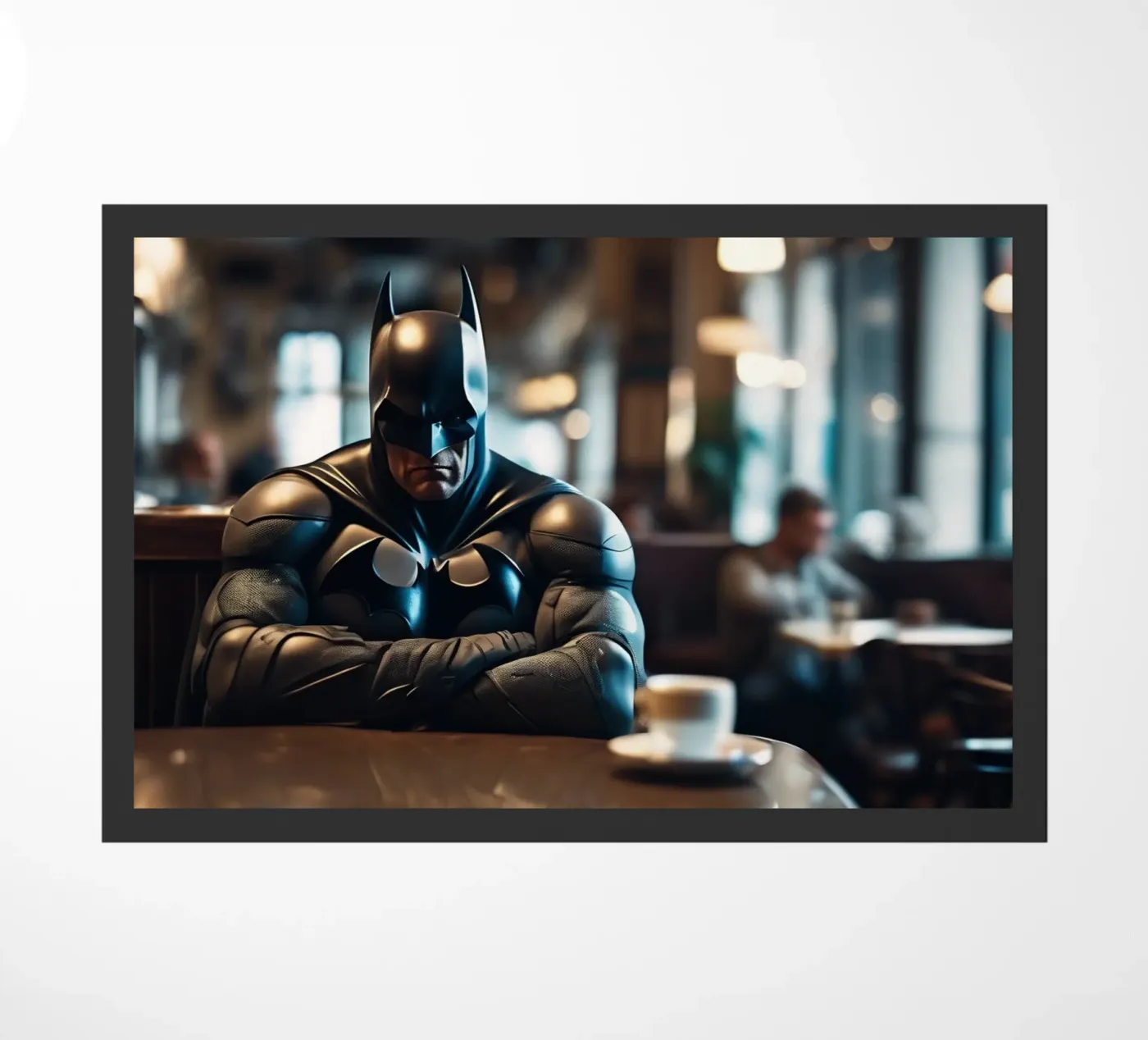 Grumpy Batman Fußmatte von Flo Klein Gallery