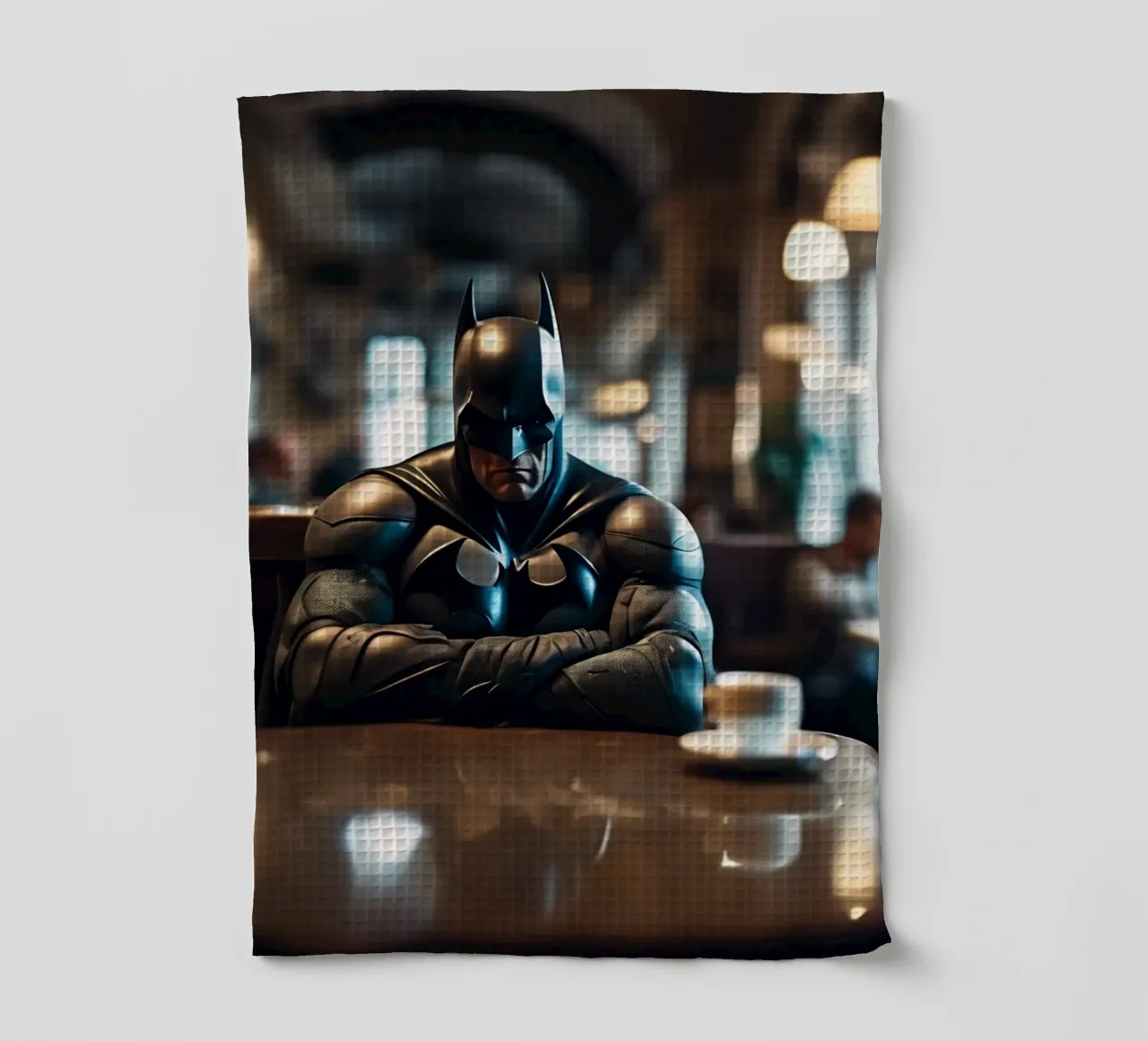 Grumpy Batman torchon de Flo Klein