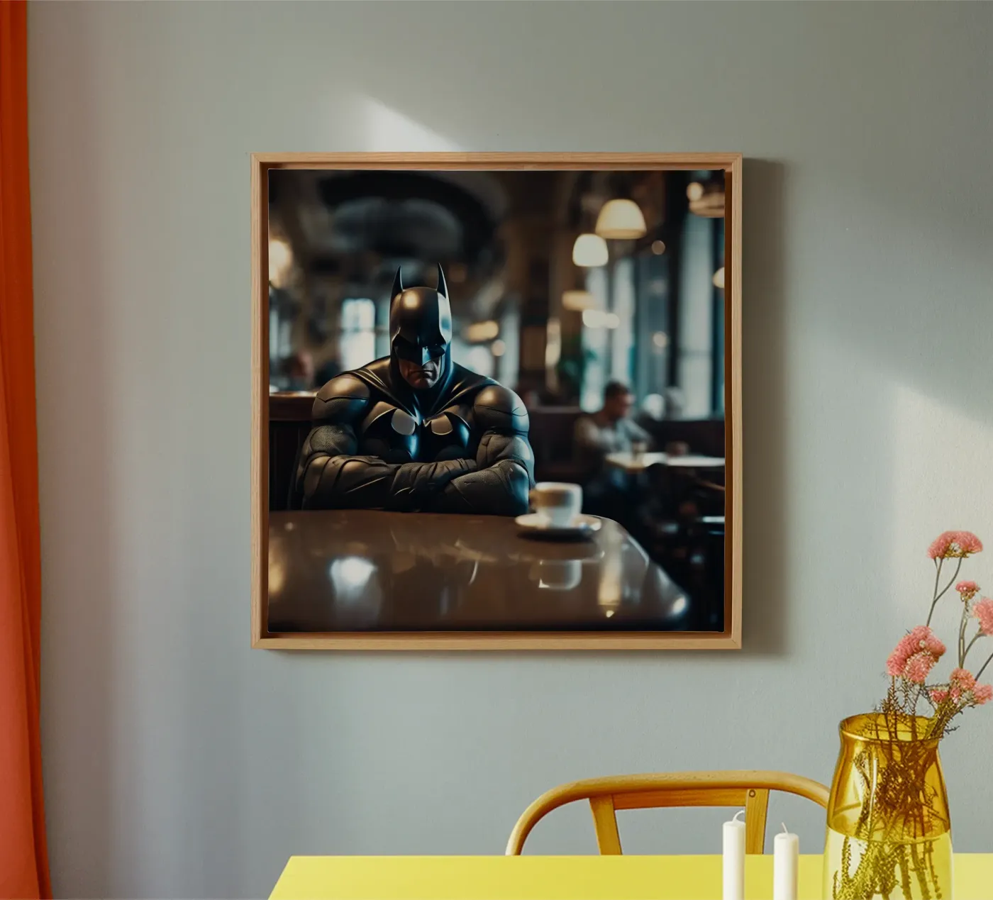 Grumpy Batman Leinwand von Flo Klein Gallery