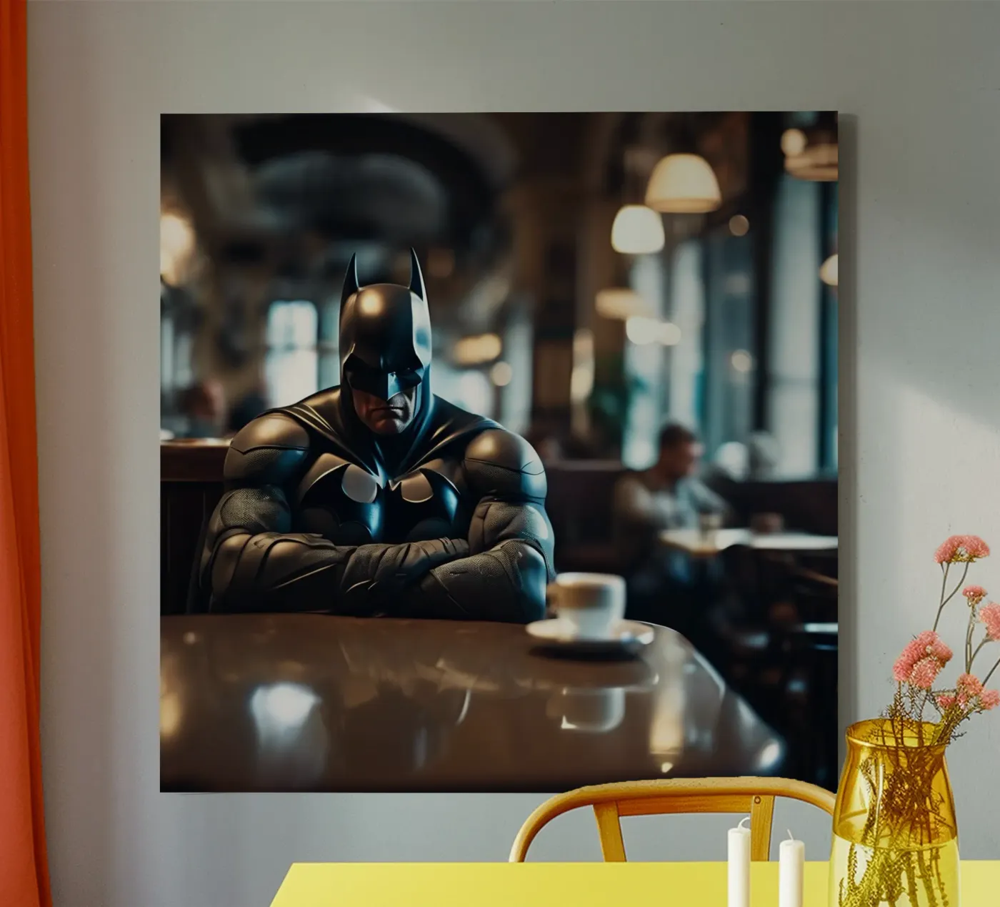 Grumpy Batman Leinwand von Flo Klein Gallery