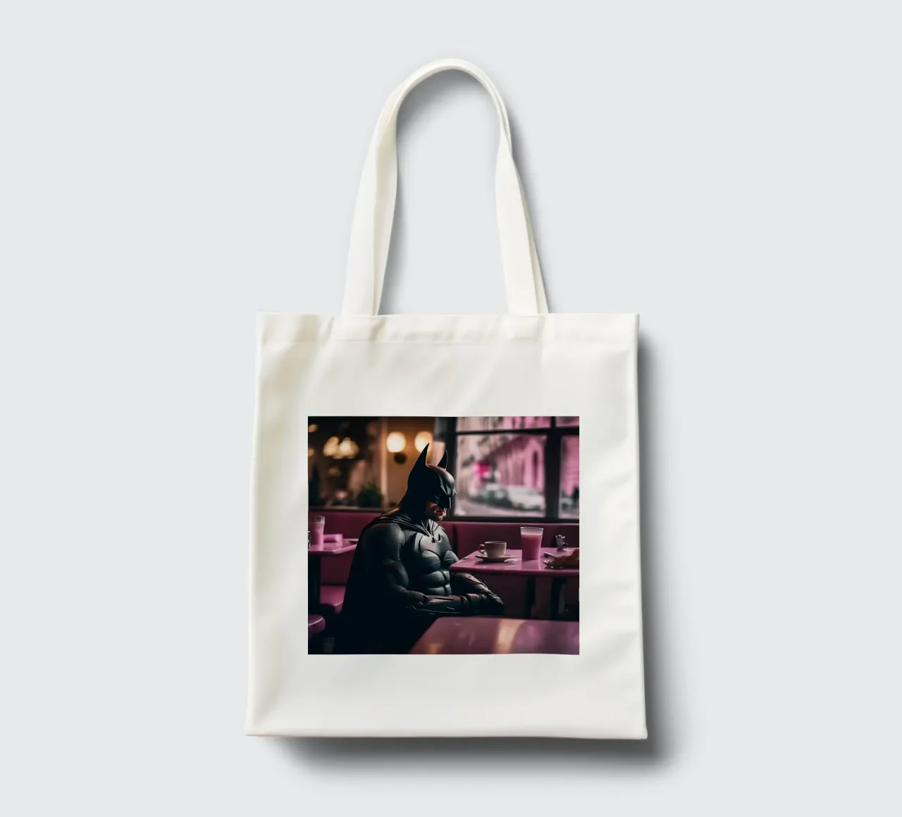 Batman in Paris borsa in juta da Flo Klein