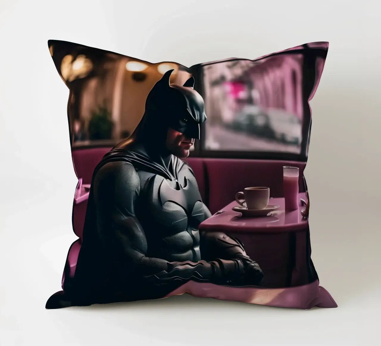 Batman in Paris cuscino da Flo Klein