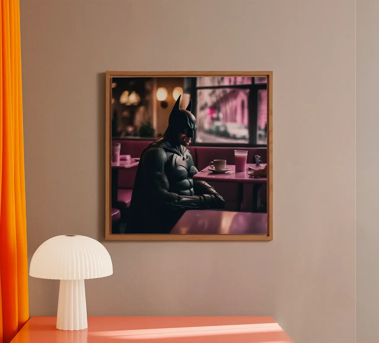 Batman in Paris alluminio dibond da Flo Klein