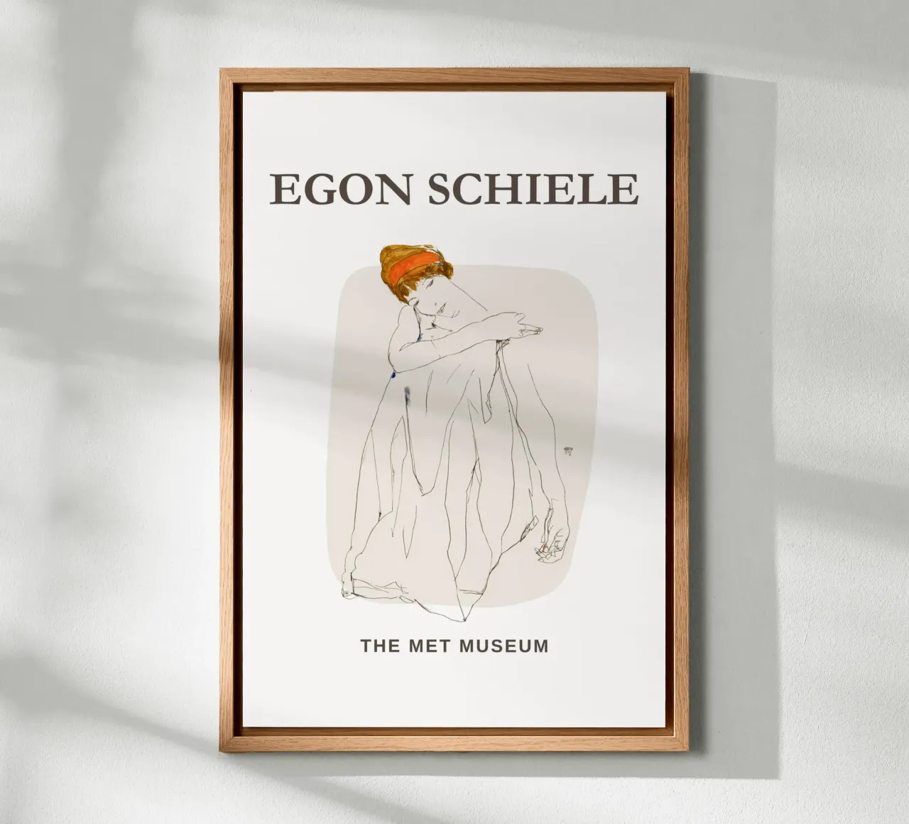 Dancer - Egon Schiele alluminio dibond da Second Canvas