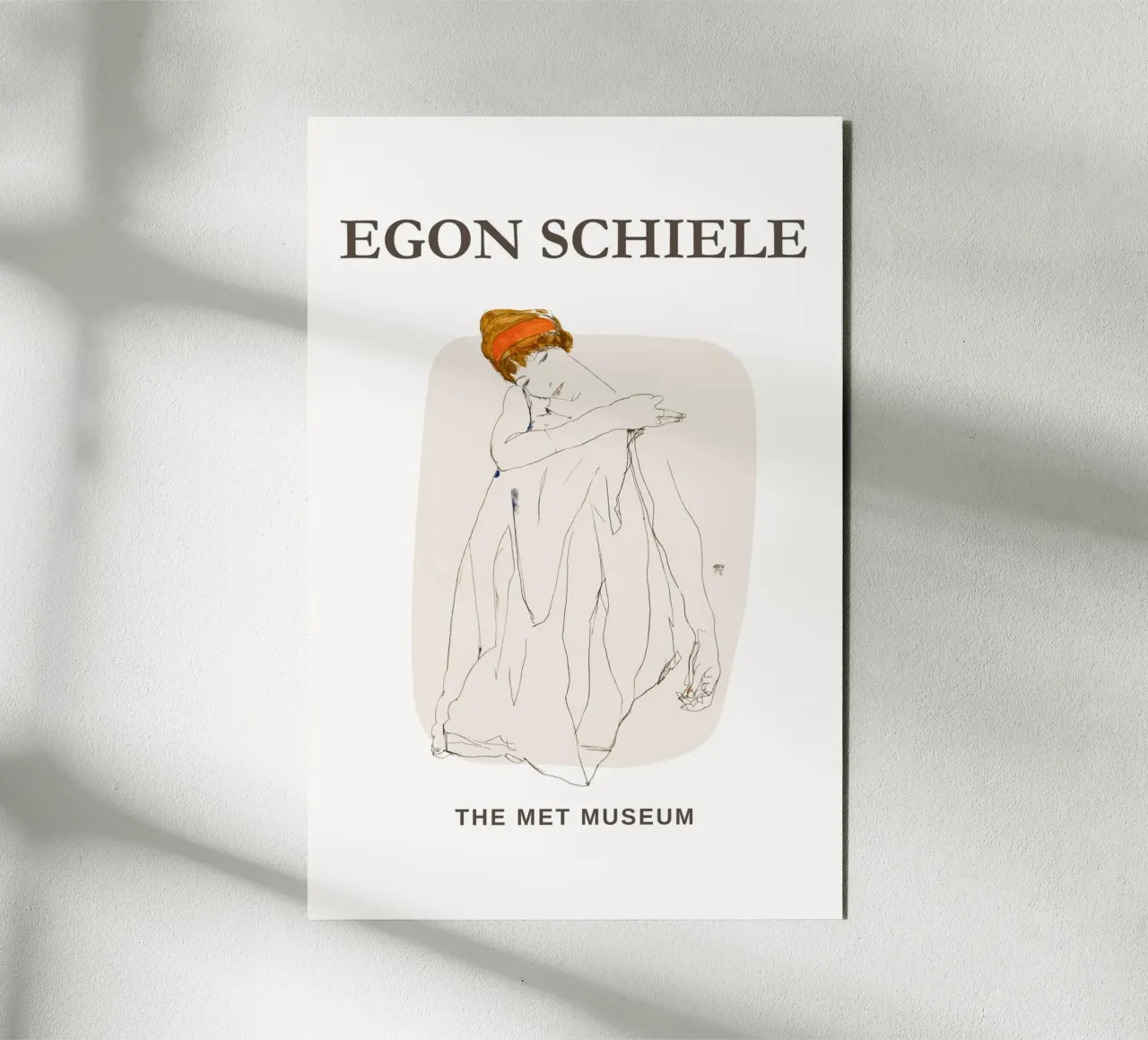 Dancer - Egon Schiele alluminio dibond da Second Canvas