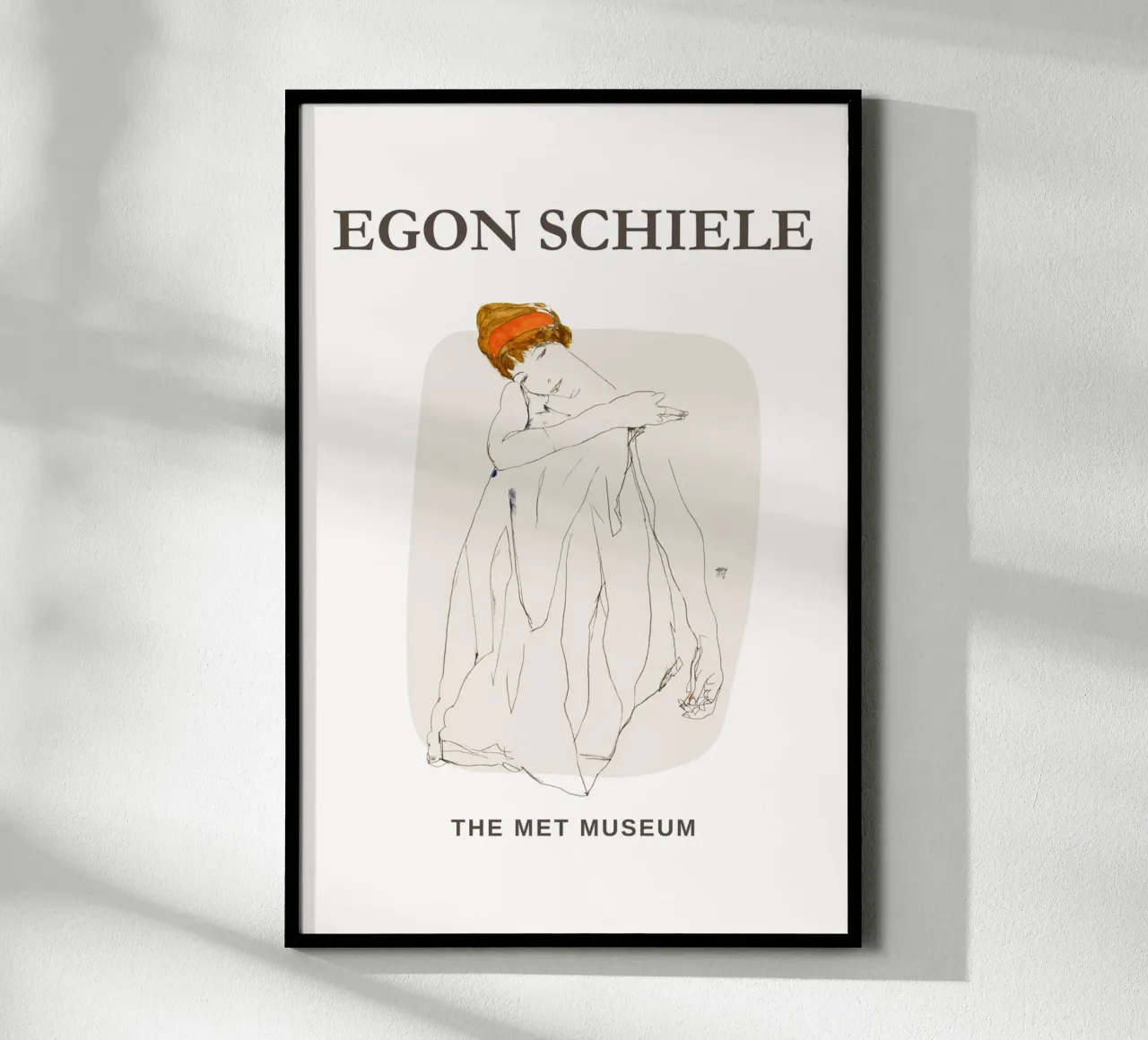 Dancer - Egon Schiele poster con telaio in plastica da Second Canvas