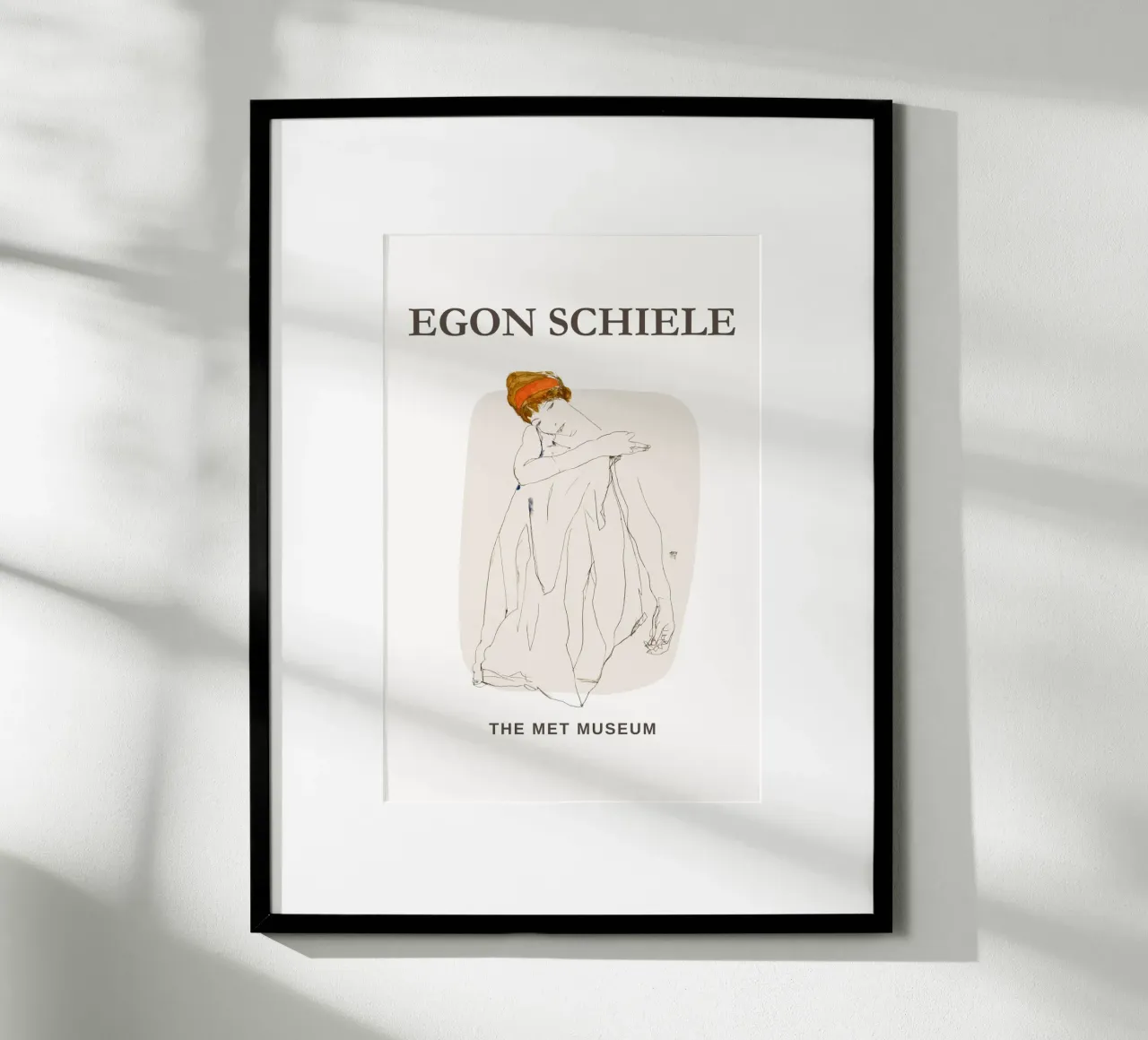 Dancer - Egon Schiele poster con telaio in plastica da Second Canvas