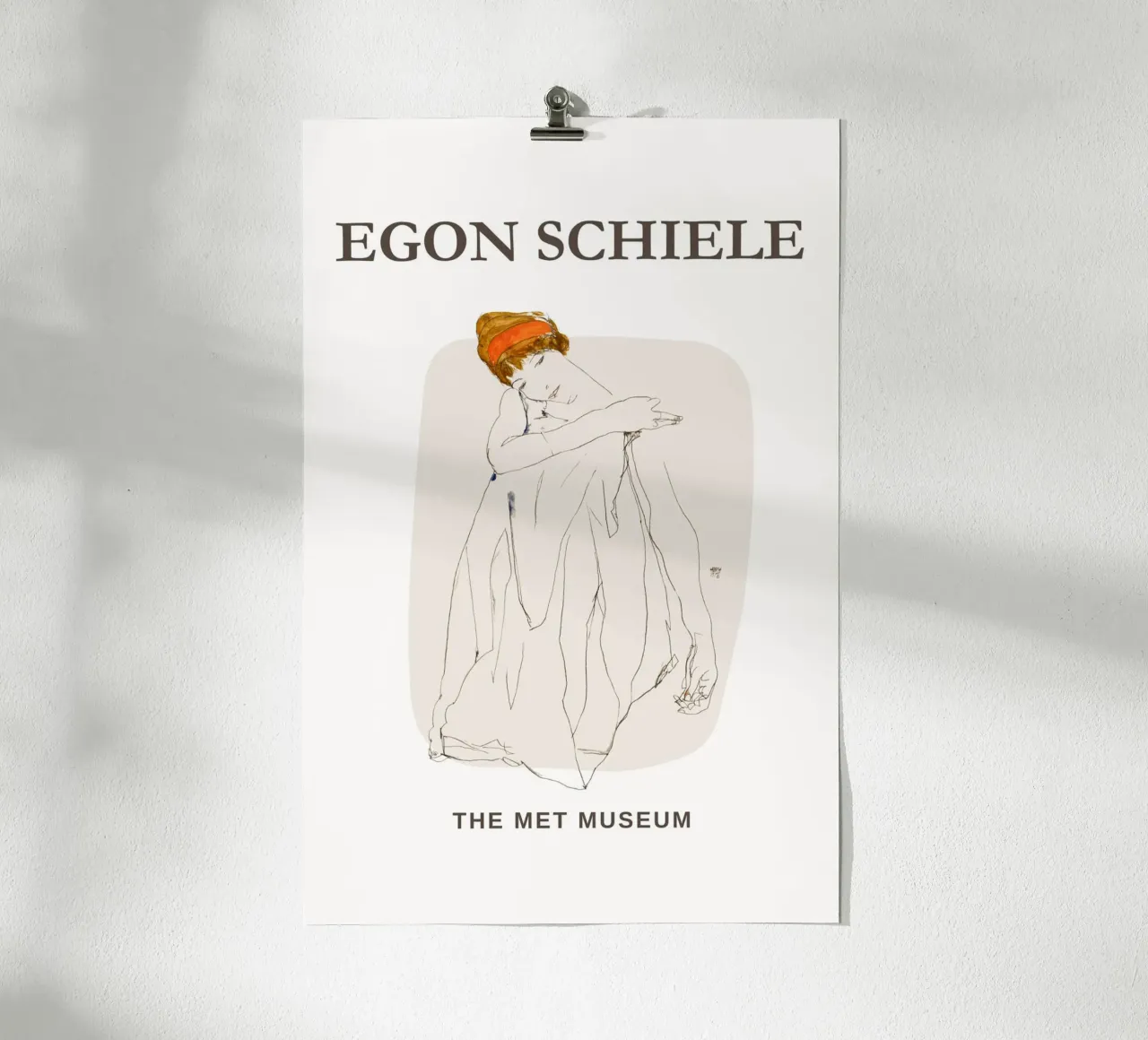 Dancer - Egon Schiele poster con telaio in plastica da Second Canvas