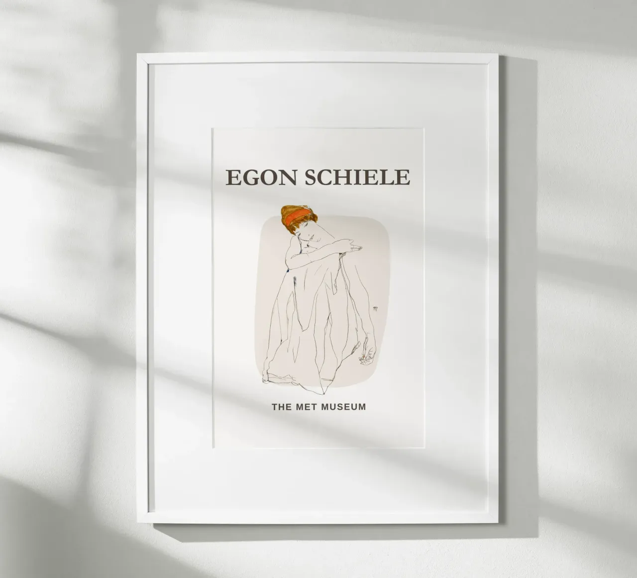 Dancer - Egon Schiele poster con telaio in plastica da Second Canvas