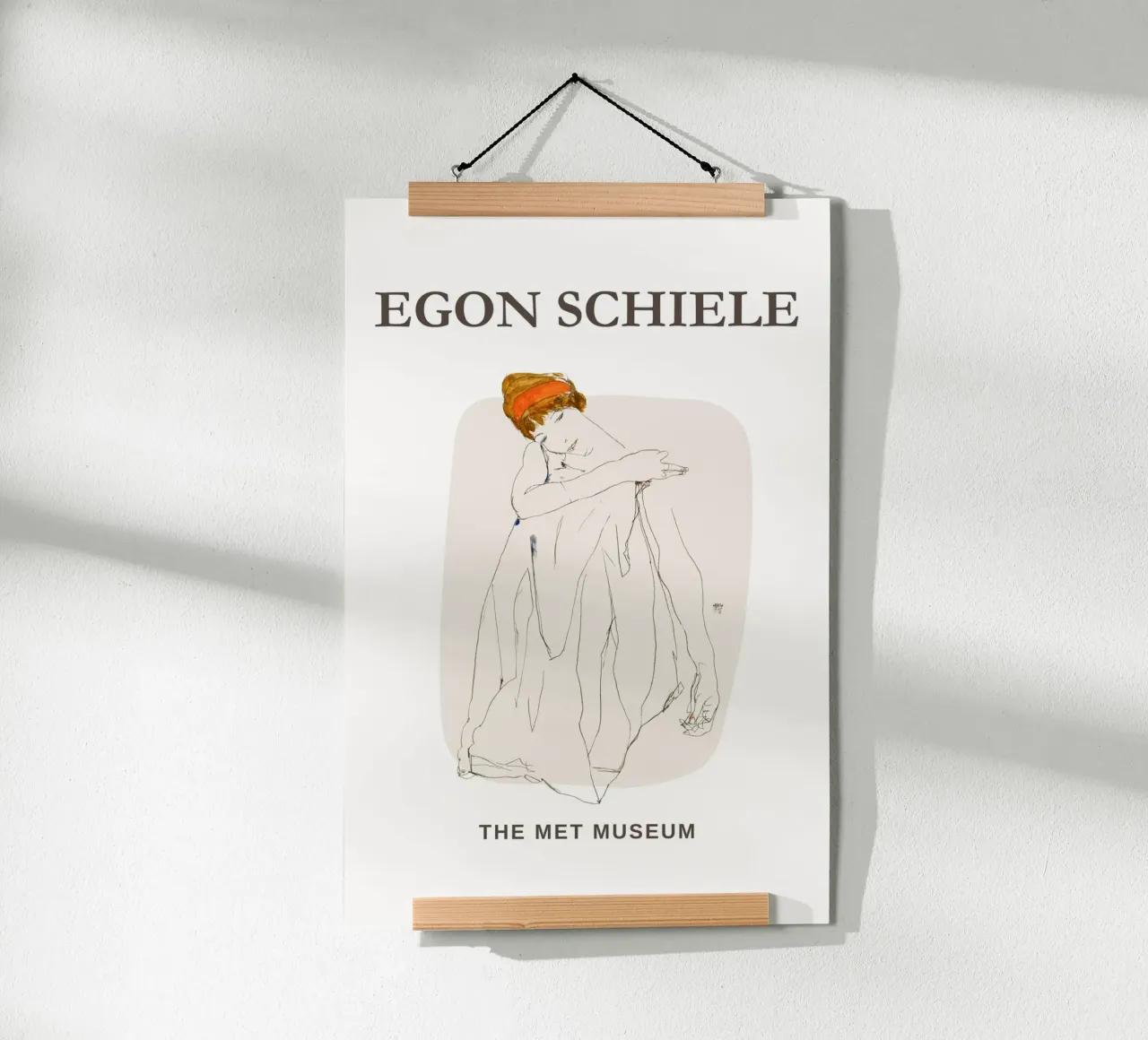 Dancer - Egon Schiele poster con telaio in plastica da Second Canvas