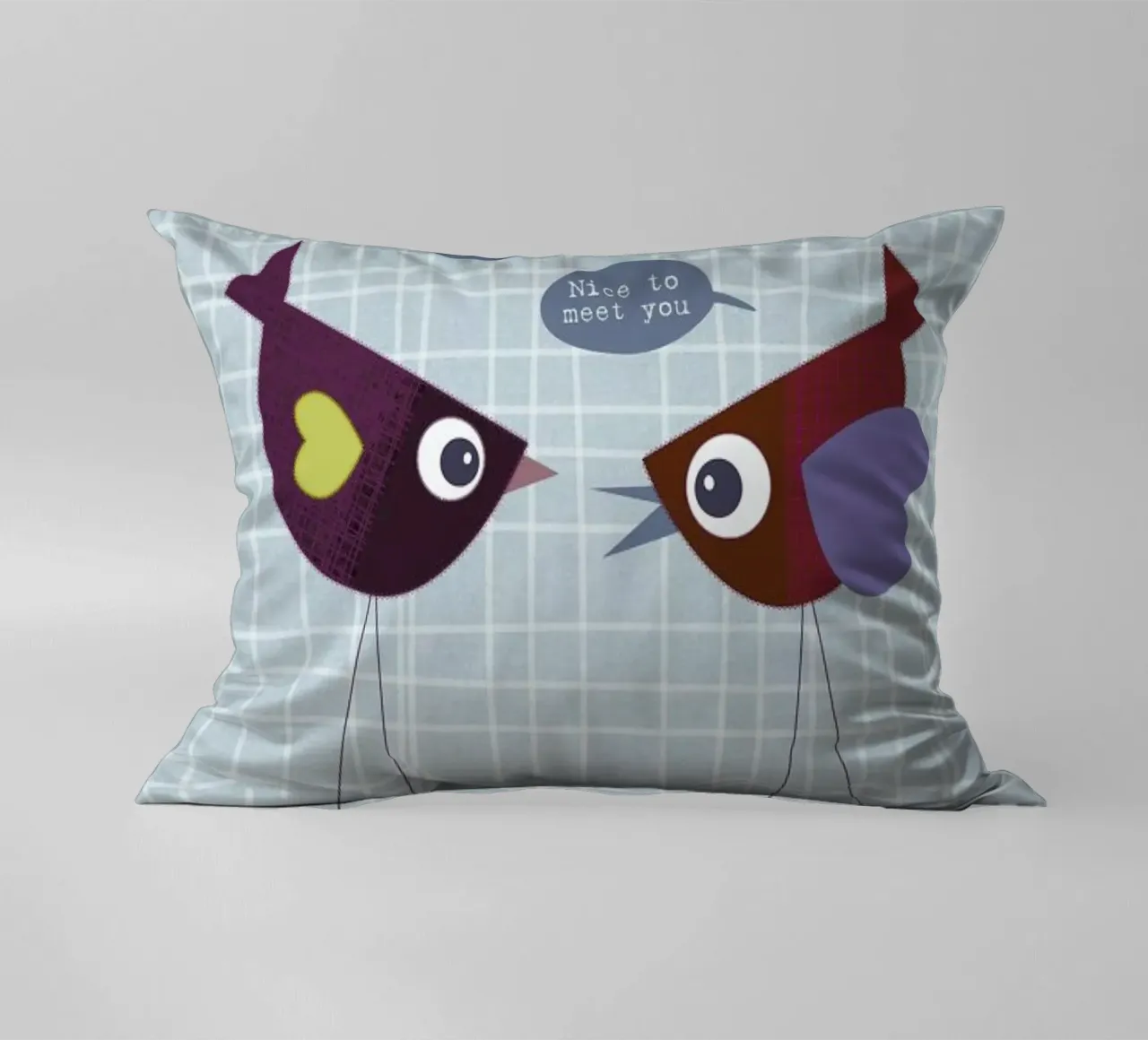 Hello nice to meet you bird cuscino da JaySan Studio