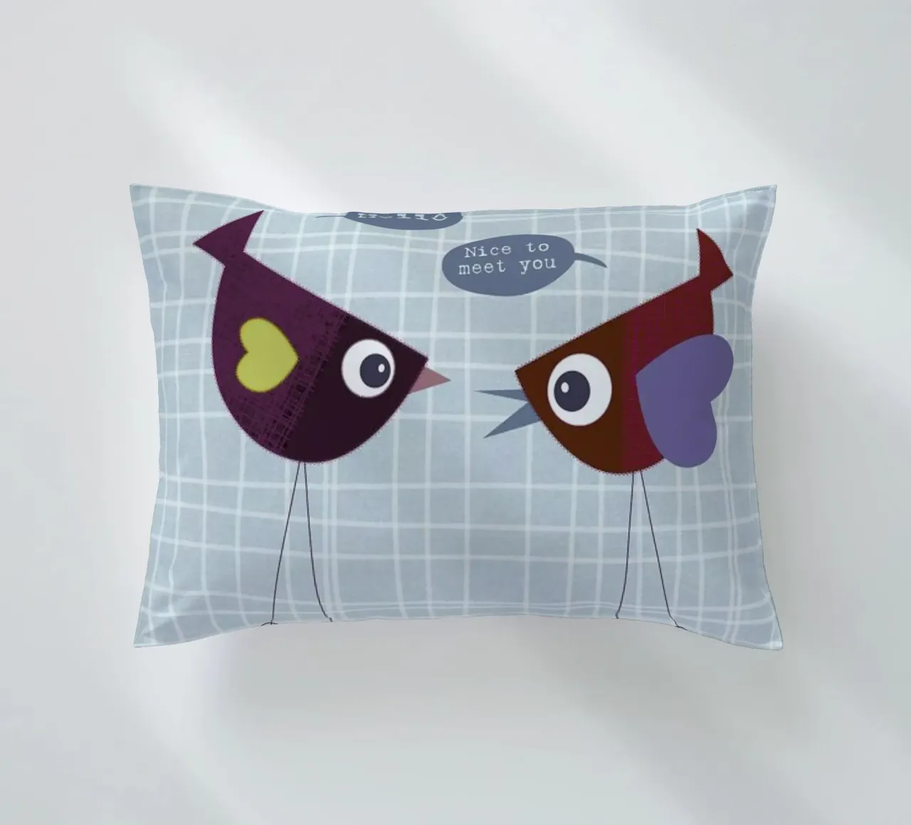 Hello nice to meet you bird cuscino da JaySan Studio