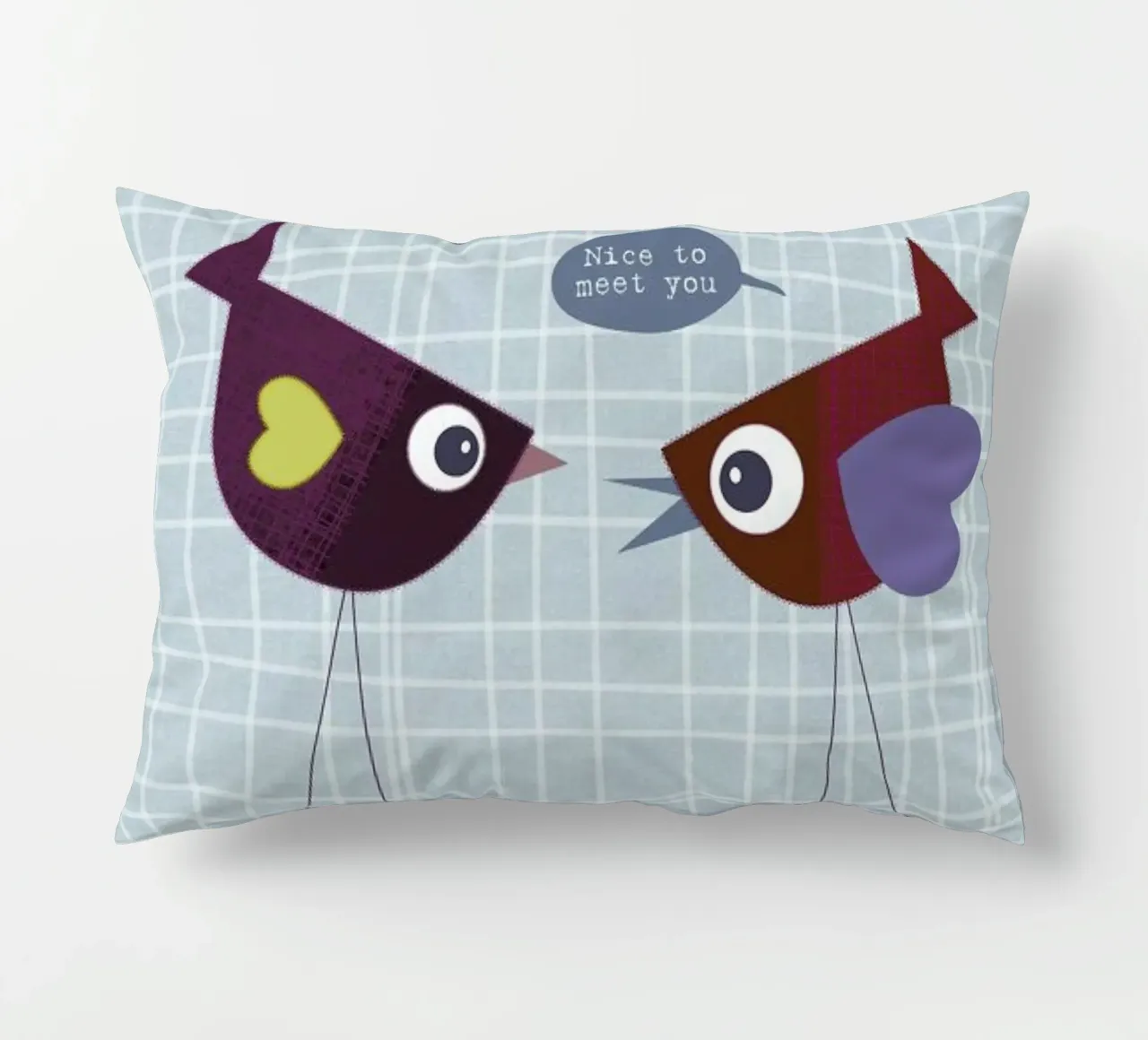 Hello nice to meet you bird cuscino da JaySan Studio