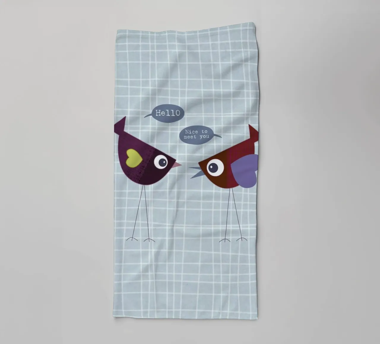 Hello nice to meet you bird asciugamano da bagno da JaySan Studio