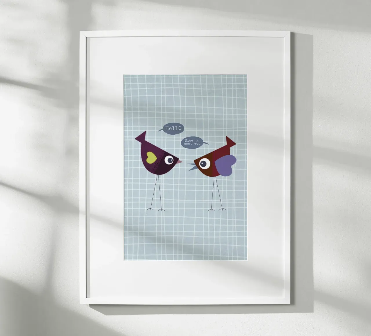 Hello nice to meet you bird carta hahnemühle da JaySan Studio