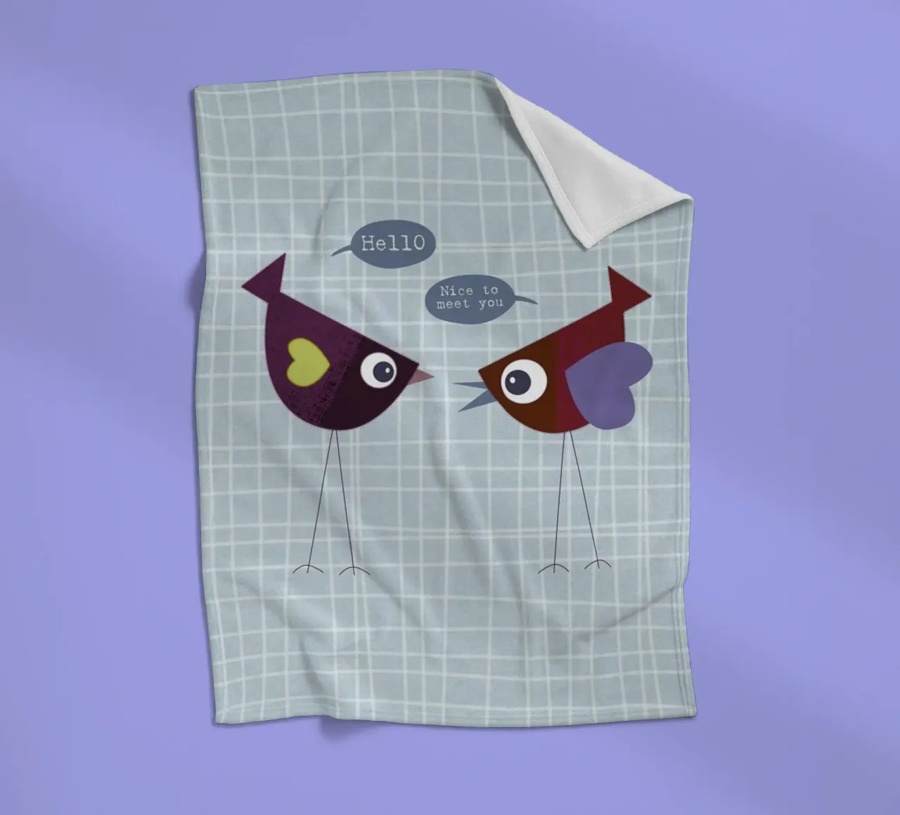 Hello nice to meet you bird coperta in pile da JaySan Studio
