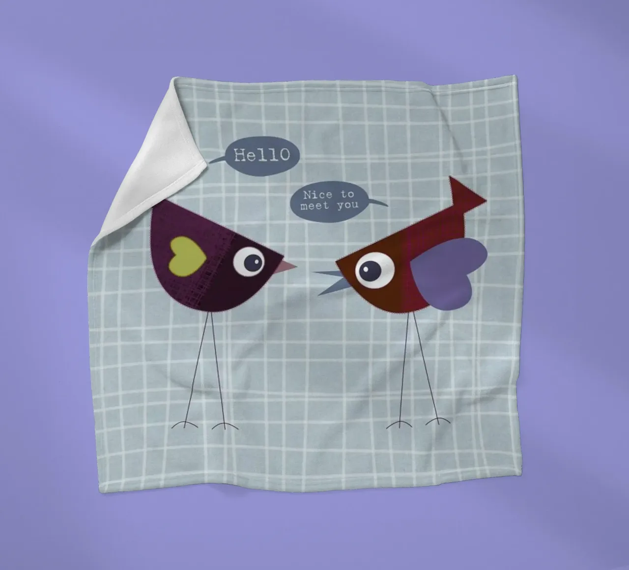Hello nice to meet you bird coperta in pile da JaySan Studio