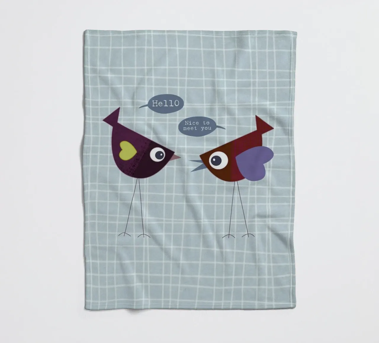 Hello nice to meet you bird coperta in pile da JaySan Studio