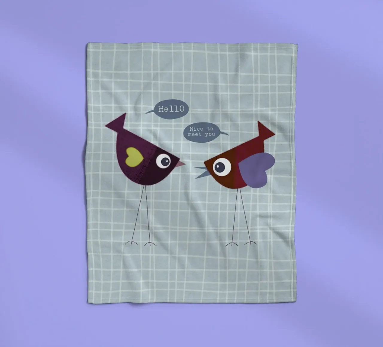 Hello nice to meet you bird coperta in pile da JaySan Studio